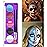 MEICOLY 10 Colors Water Activated Eyeliner Palette, Blue Sally Makeup Neon Face Paint Kit,Colored Retro Halloween Hydra Liner,Matte Graphic Eyeliner, UV Blacklight Fluorescent Glow Face Body Paint,02