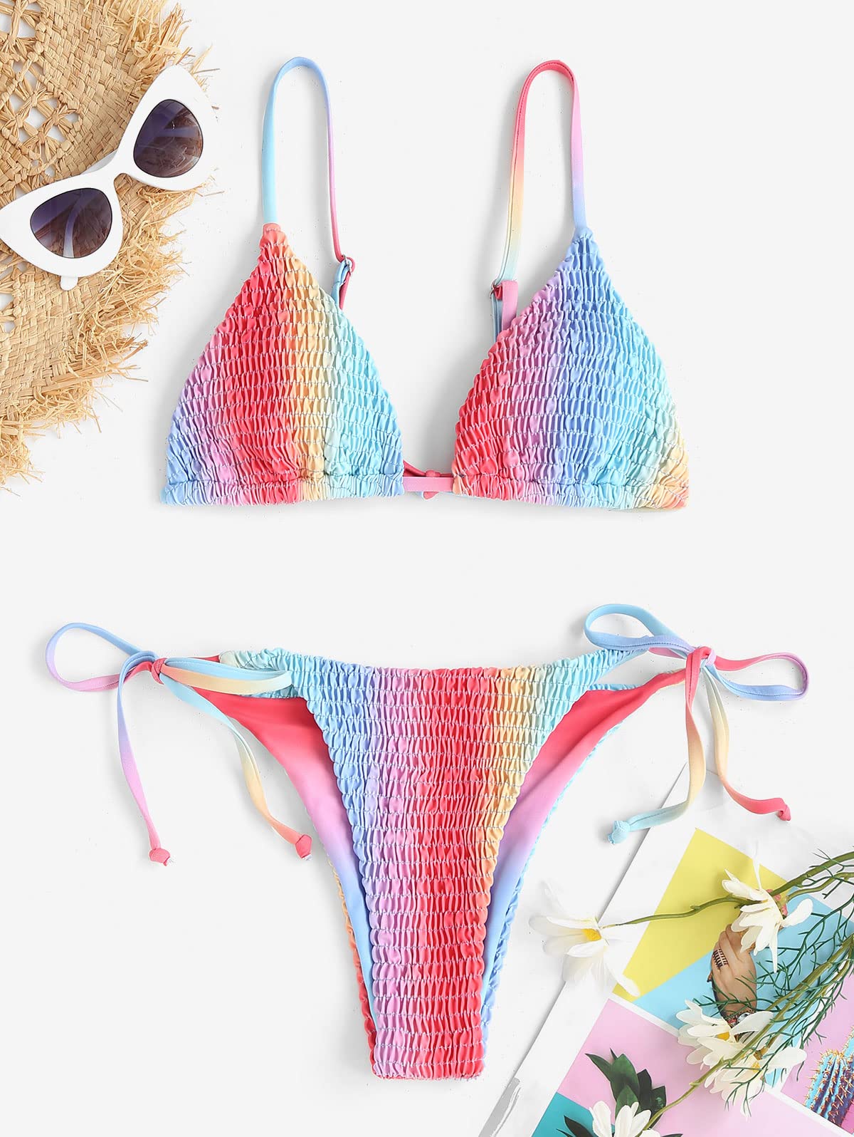 ZAFUL Bikini da Donna Sexy Costume da BagnoTre stanze Tintura Adatta Allegata
