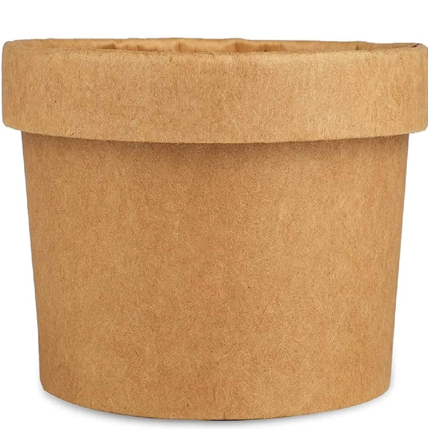 e kysa basics Disposable Thick-Walled Craft Paper Food Container Bowl/Tub with lid, 750 ml, Pack of 15 - Brown