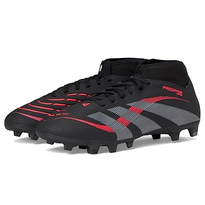 adidas Predator Club Sock Firm Ground/Multi Ground Soccer Cleats Soccer Shoes Black/Grey/Lucid Red
