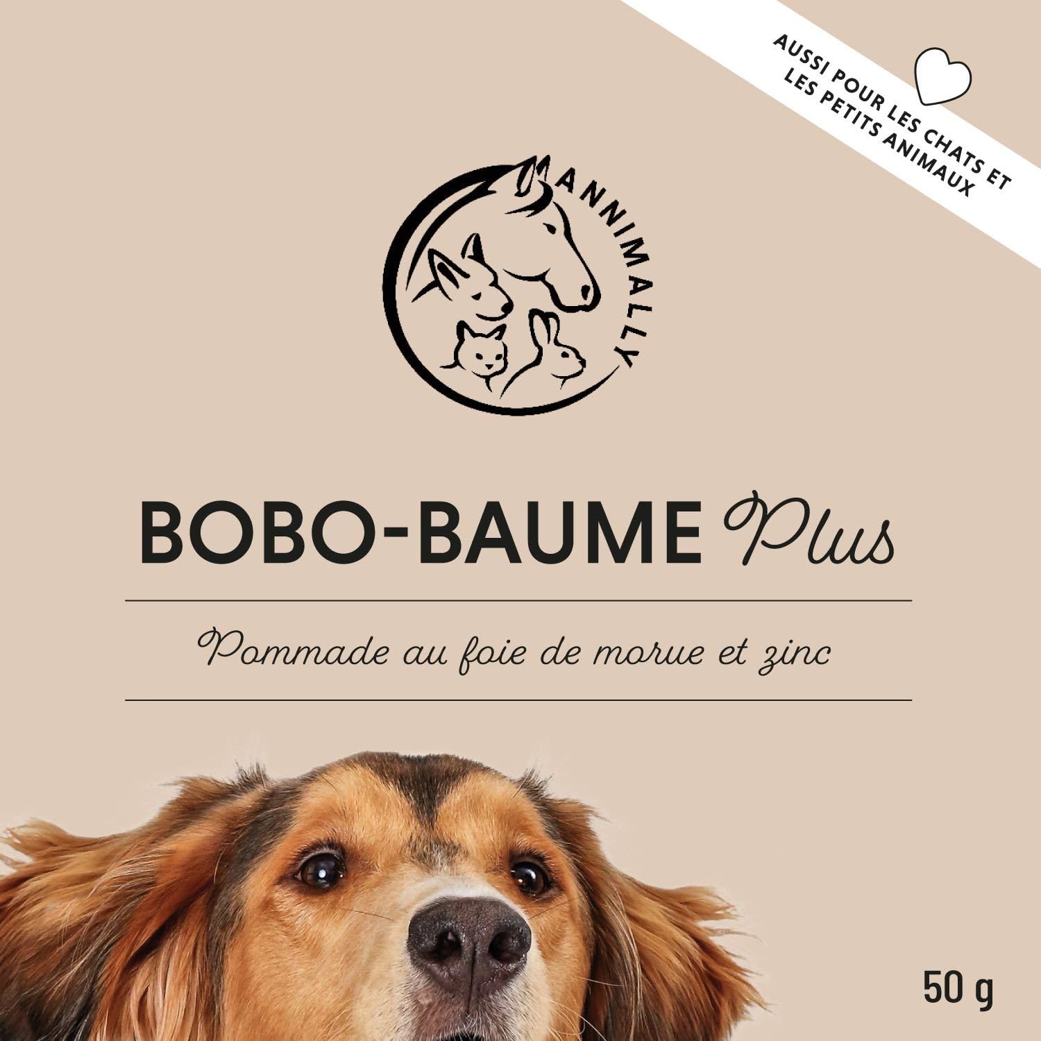Pommade au Foie de morue et au Zinc pour Chiens 50g - Pommade pour blessures, eczéma et escarres - Baume pour Chiens, Chats, Chevaux et Petits Animaux avec du Zinc, de l'huile de Foie de morue