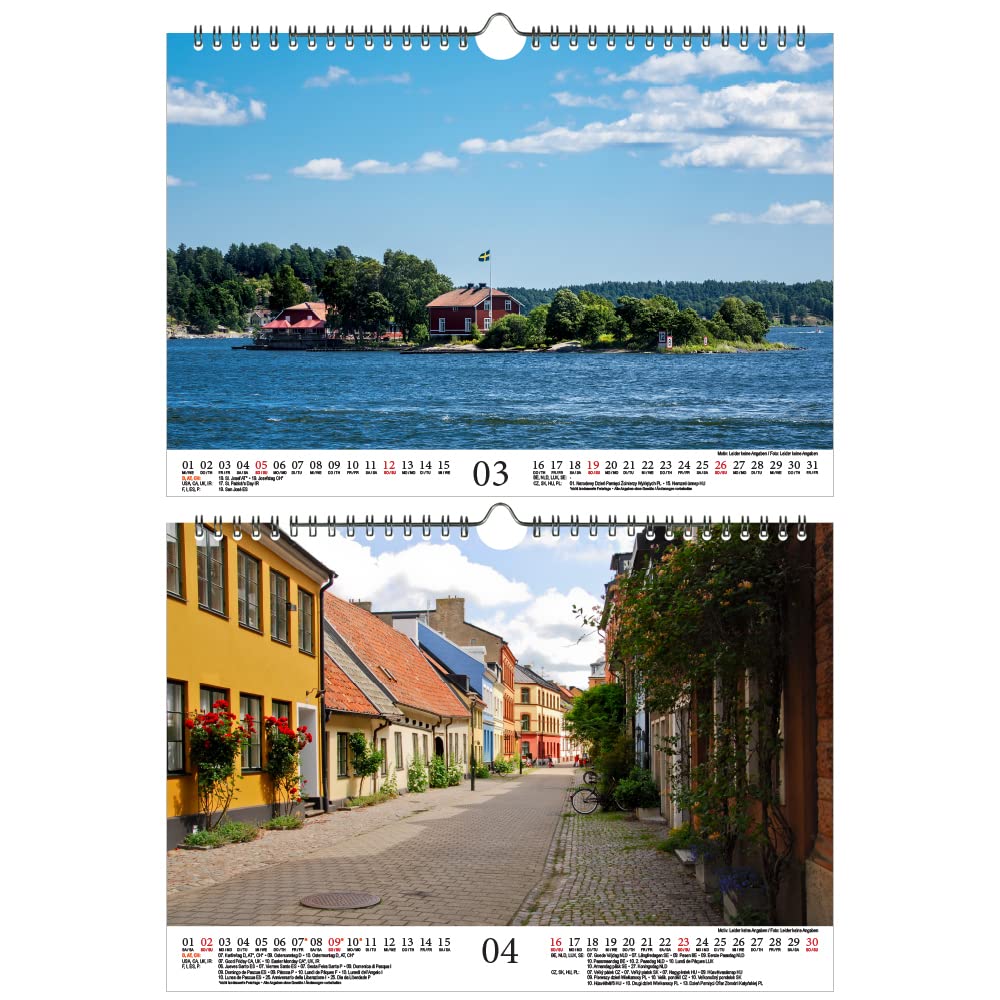 Travel Magic Sweden DIN A4 Calendar for 2023 Sweden City and Country Seelenzauber, multicoloured - Image 3