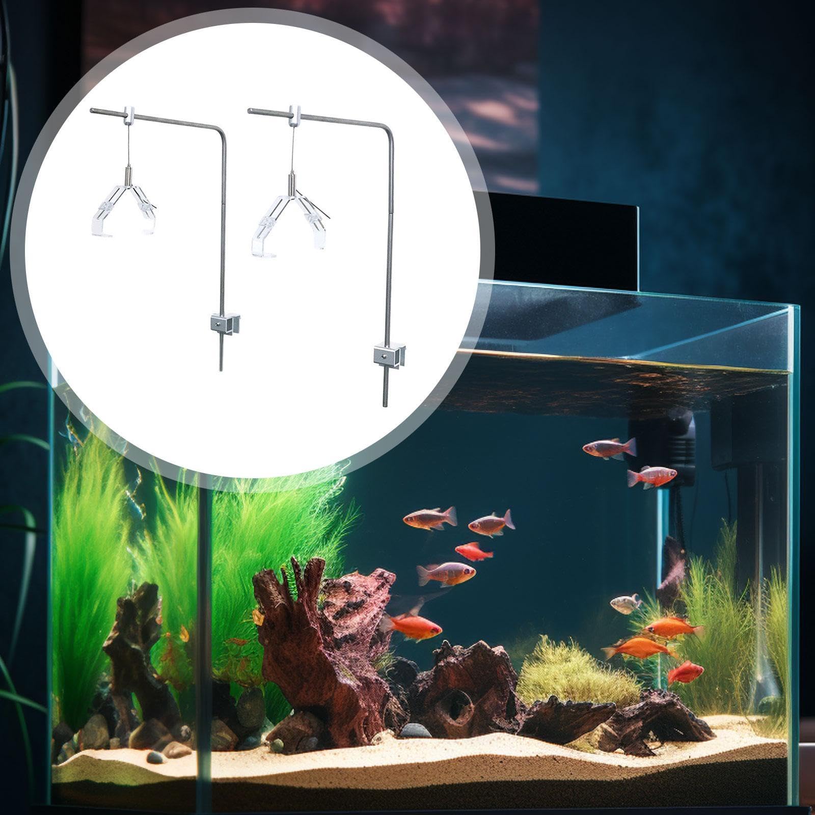 Lot de 2 Supports D'éclairage LED pour Aquarium d'eau Douce
