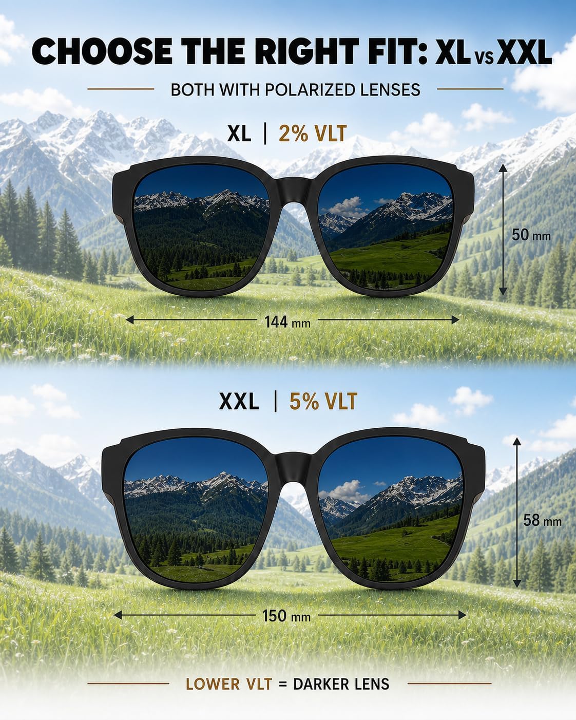 Goiteia Cataract Sunglasses, Light Sensitivity, CAT4 Dark Fit Over Glasses image 4