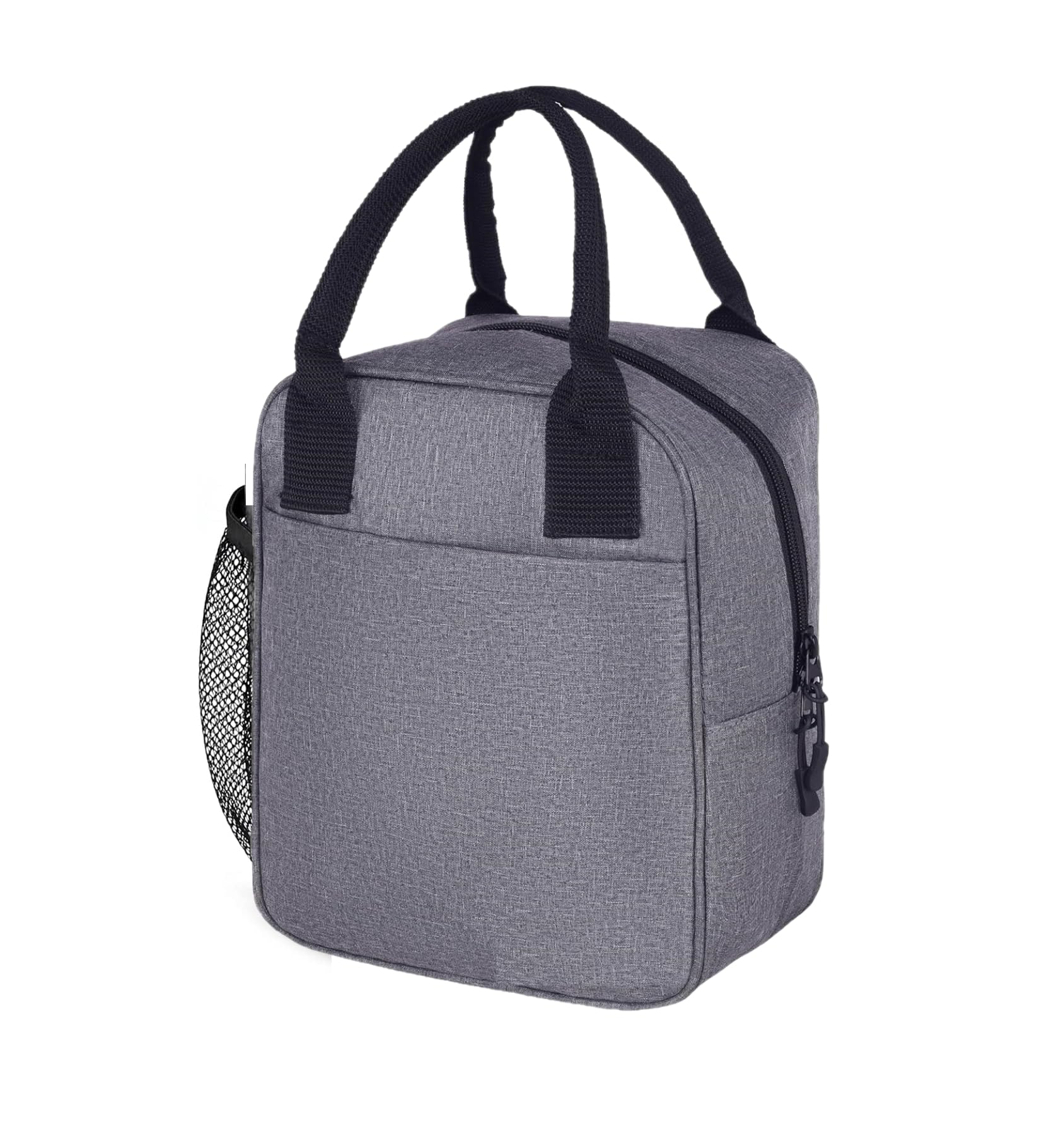 Padchaaya Insulated Lunch Bag for Office & Travel - Thermal Tiffin Bag with Front Zipper Pocket, Bottle Holder & Strong Handle - Water-Resistant (Grey)-image-39
