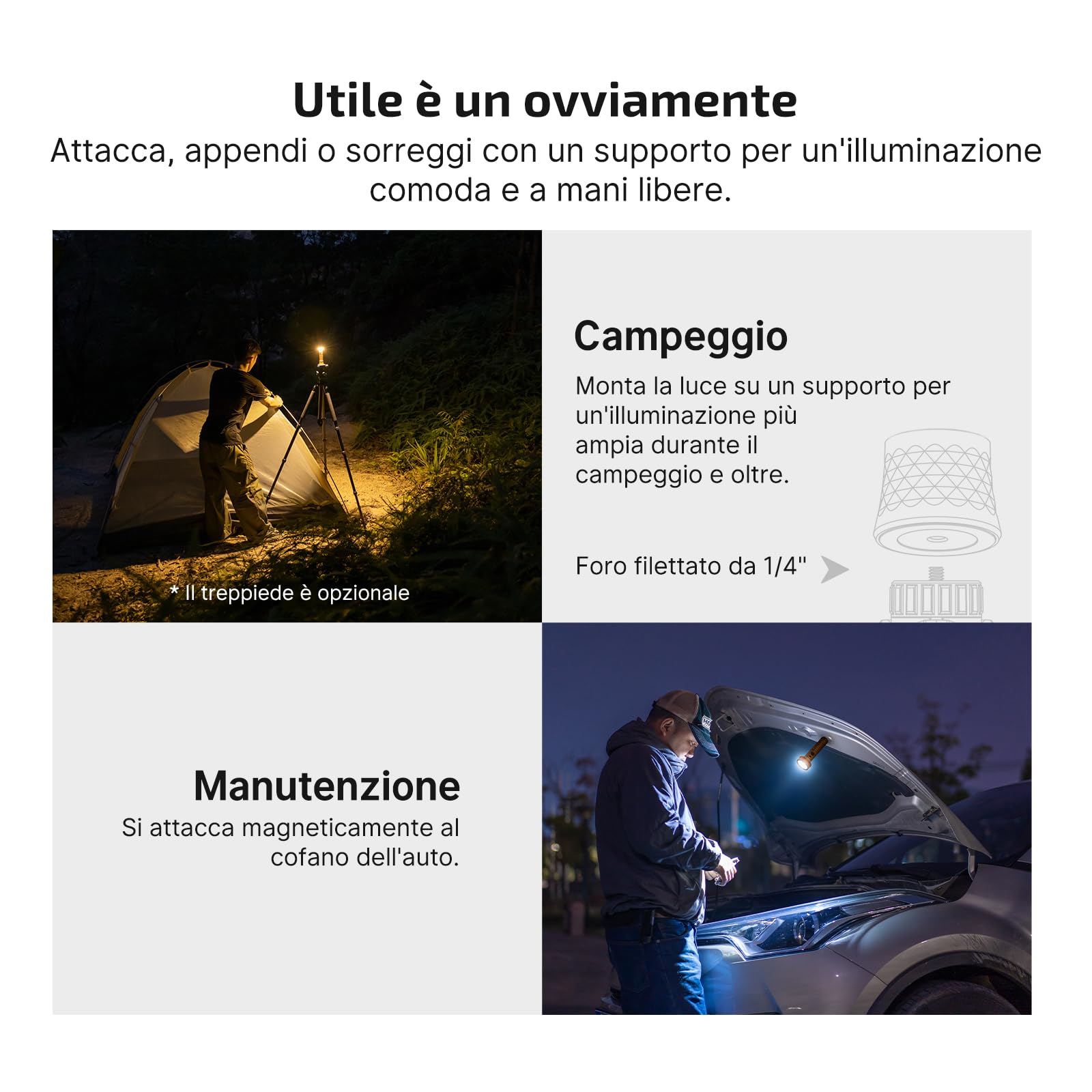 OLIGHT Prowess Torcia LED 5000 lumen con luce bidirezionale | Portata 245m, ricarica USB-C, custodia, IPX7, luce bianca fredda, outdoor, campeggio, luce da lavoro, luce d’ambiente