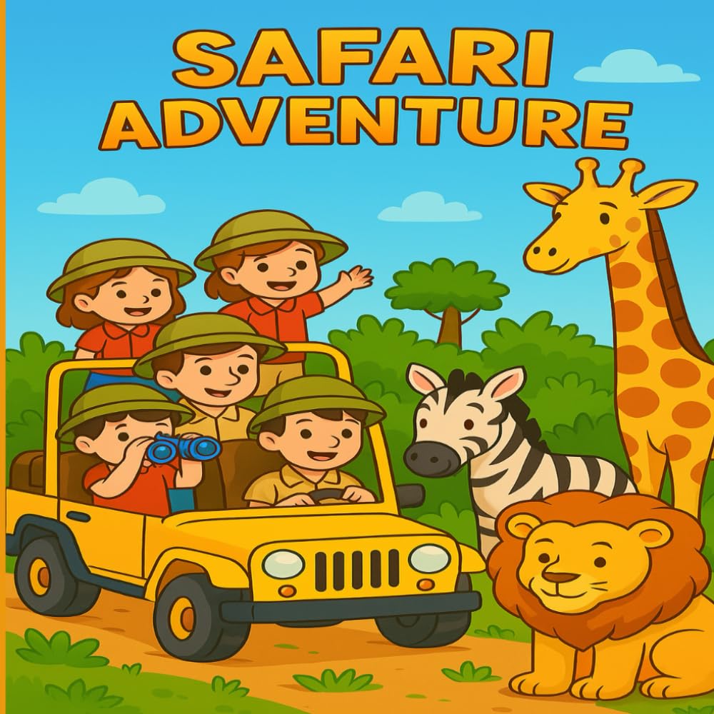 Safari Adventure: An Exciting Coloring Safari for Young Explorers: Explore, Discover, and Color Your Way Through the Wilderness