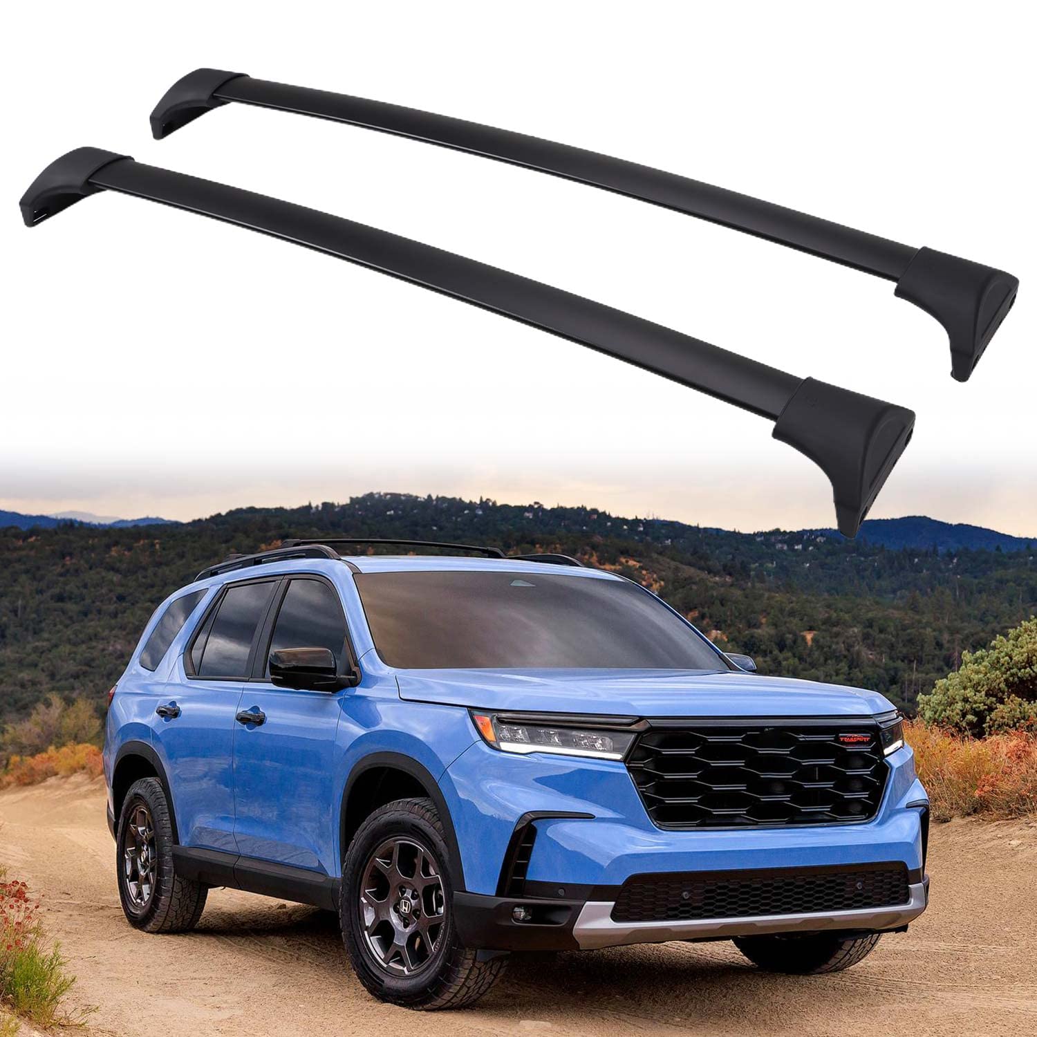 Photo 1 of Heavy Duty Cross Bars Fit for 2023 2024 Honda Pilot Elite Sport Touring Trailsport (Except LX and EX-L) 