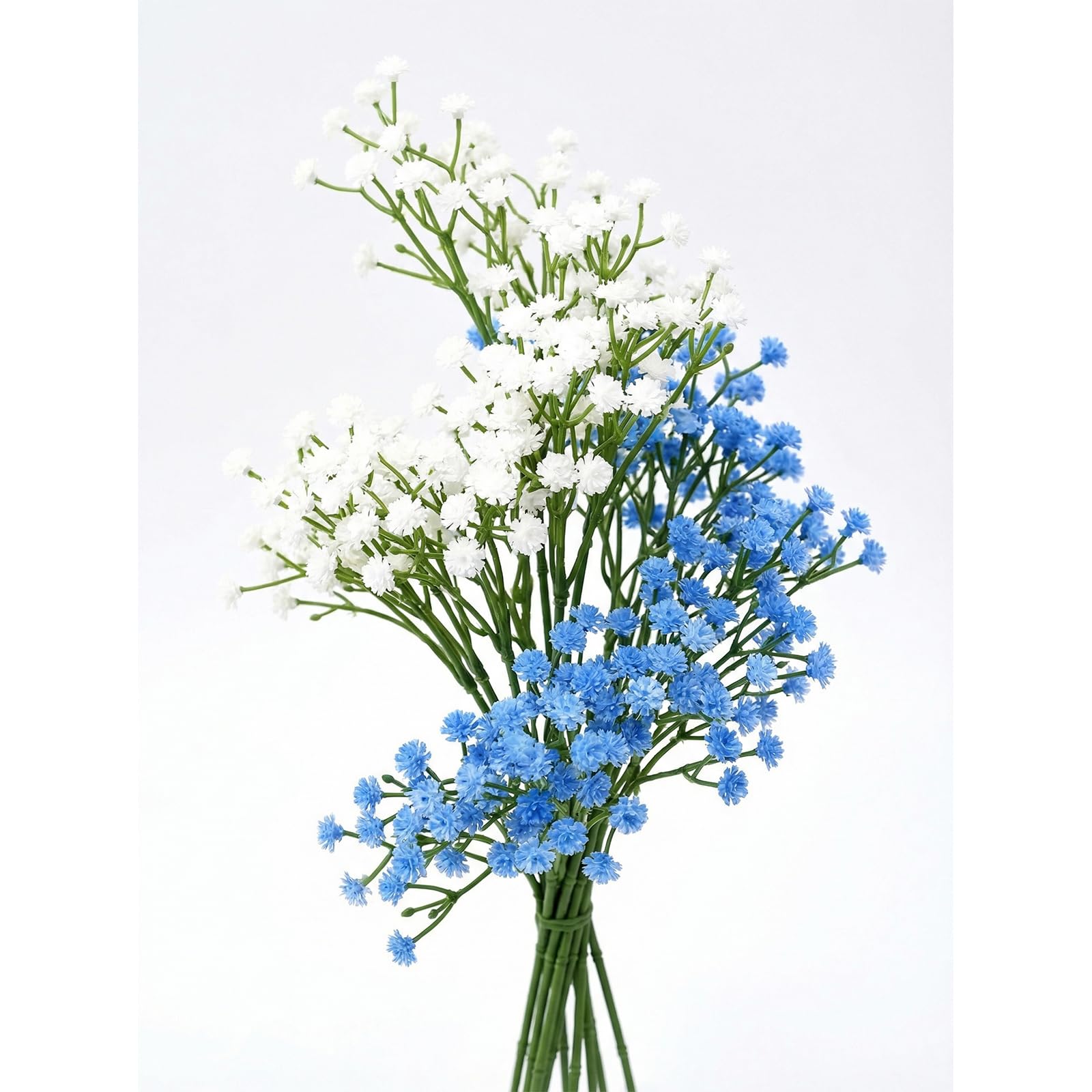 Tivleed Blue And White 12 Pack Artificial Gypsophila Flowers - Baby Breath Fake Flowers For Wedding Bouquet, Home Decor, Party Centerpieces (28Cm Height, Non-Fading)