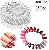 400 Tips Transparent Nail Art Tips Nail Polish Swatch Sticks for Display and Practise