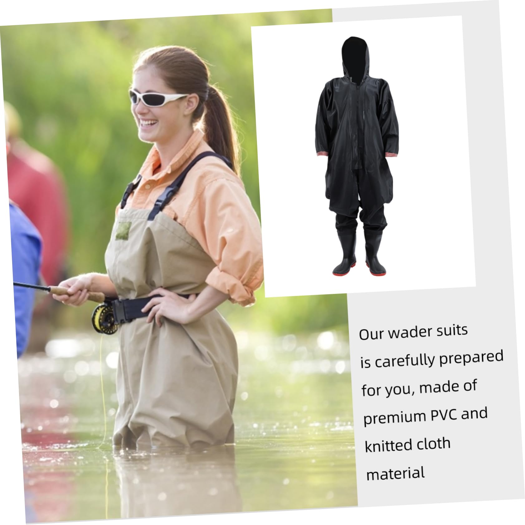 BESPORTBLE Pantalones De Pesca Traje De Botas De Neopreno Botas De Pesca para Hombres Pesca Trajes De Pantalones Trajes De Pesca Botas De Neopreno para Hombres PVC Overoles Ave Zancuda