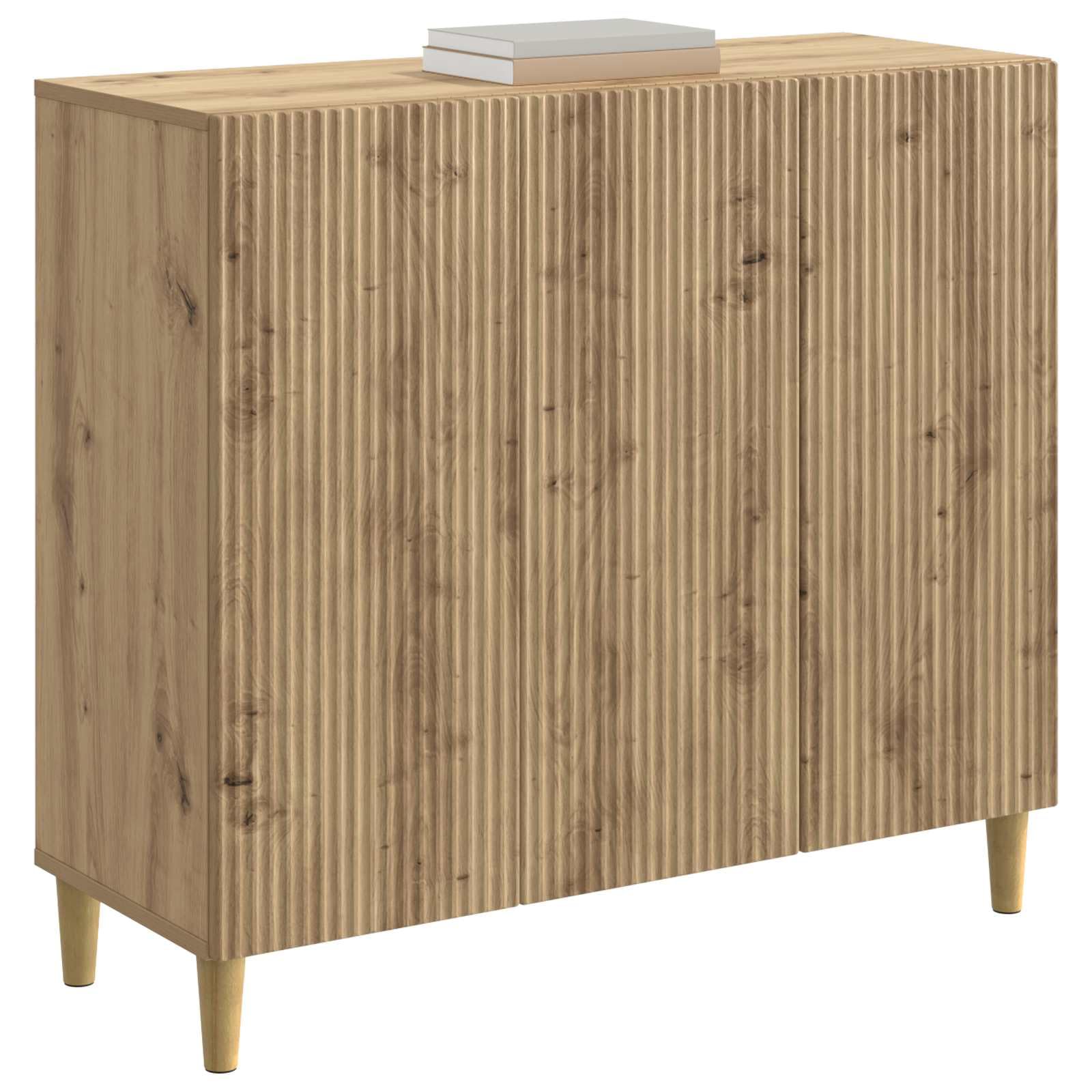 vidaXL Sideboard Artisan-Eiche 89 x 34,5 x 80 cm Holzwerkstoff