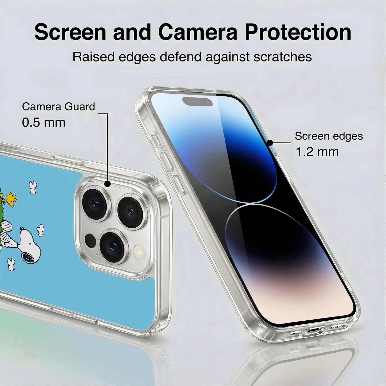 Head Case Designs Licenza Ufficiale Peanuts Charlie, Snoppy & Woodstock metà E Risate Custodia in Gel [Protezione di Grado Militare] Compatibile con Apple iPhone 14 PRO E Compatibile con MagSafe