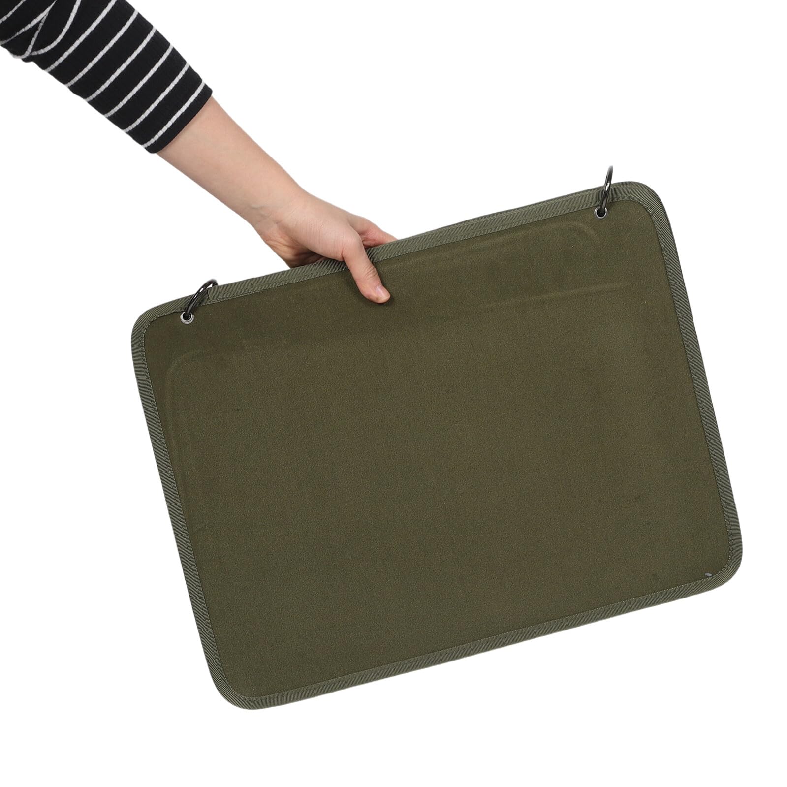 Abaodam Album Porte-Badges Brassard 42 X 32 Cm Vert Olive, Organiseur à Patchs avec Pages Double-Face à Scratch, Dossier de Collection Pliable Usage et Voyage