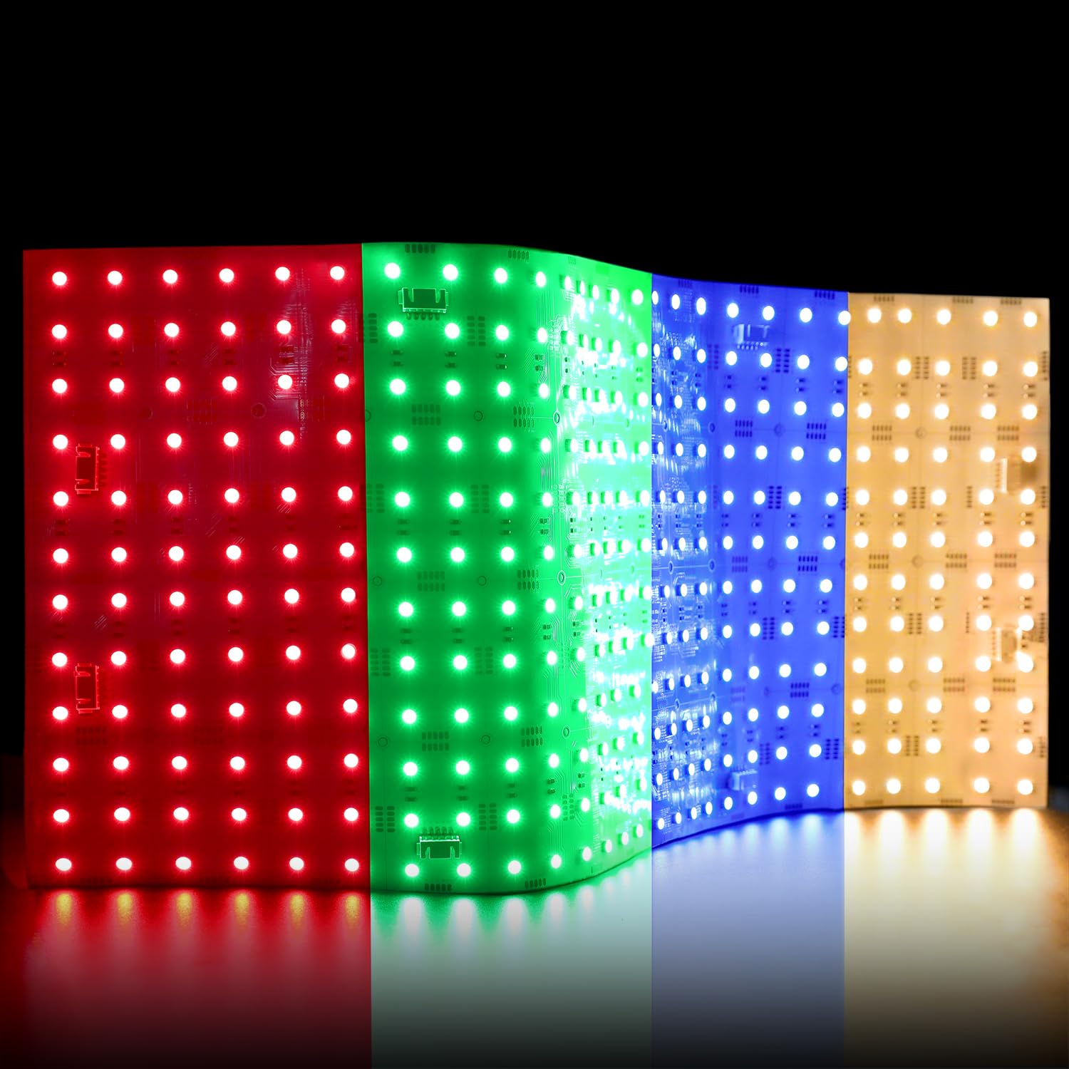 1PC Flexible LED Backlight Sheet RGBW+Warm White 2800K, 24V 70W 18.9X9.4 Inches Cuttable Dimmable Bendable Ultra-Slim LED Board Light Panel for Backlit Granite, Stained Glass Countertops