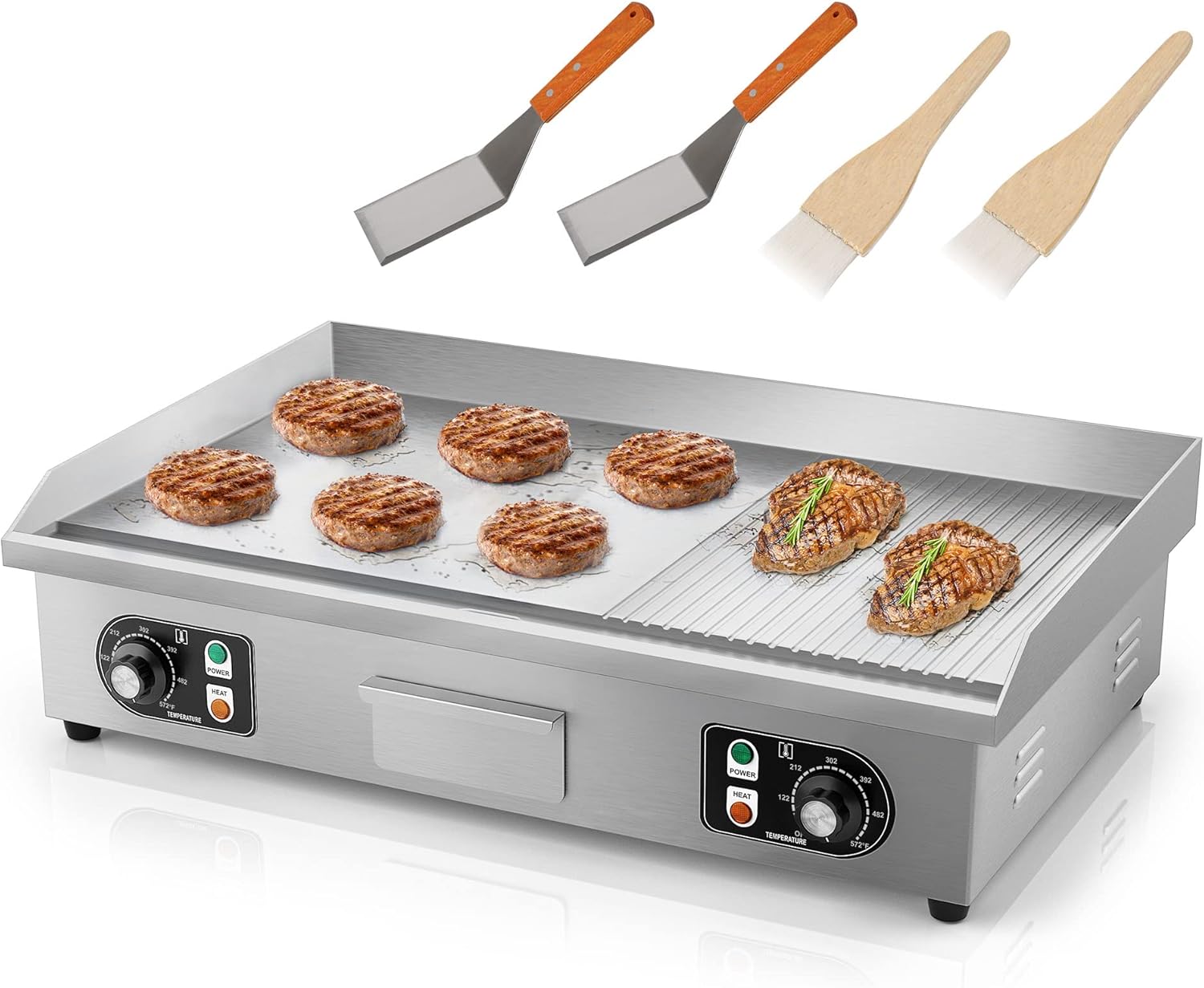 Amazon.com: Commercial Griddle 29" Non-Stick Commercial Electric ...