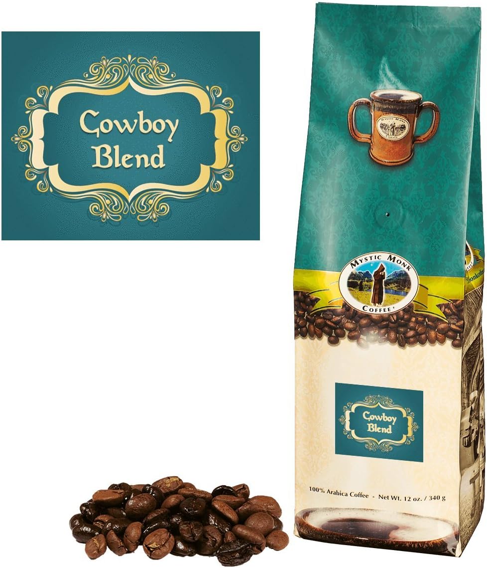 Cowboy Blend Whole Bean (Medium Roast 100% Arabica) - 12 ounce bag