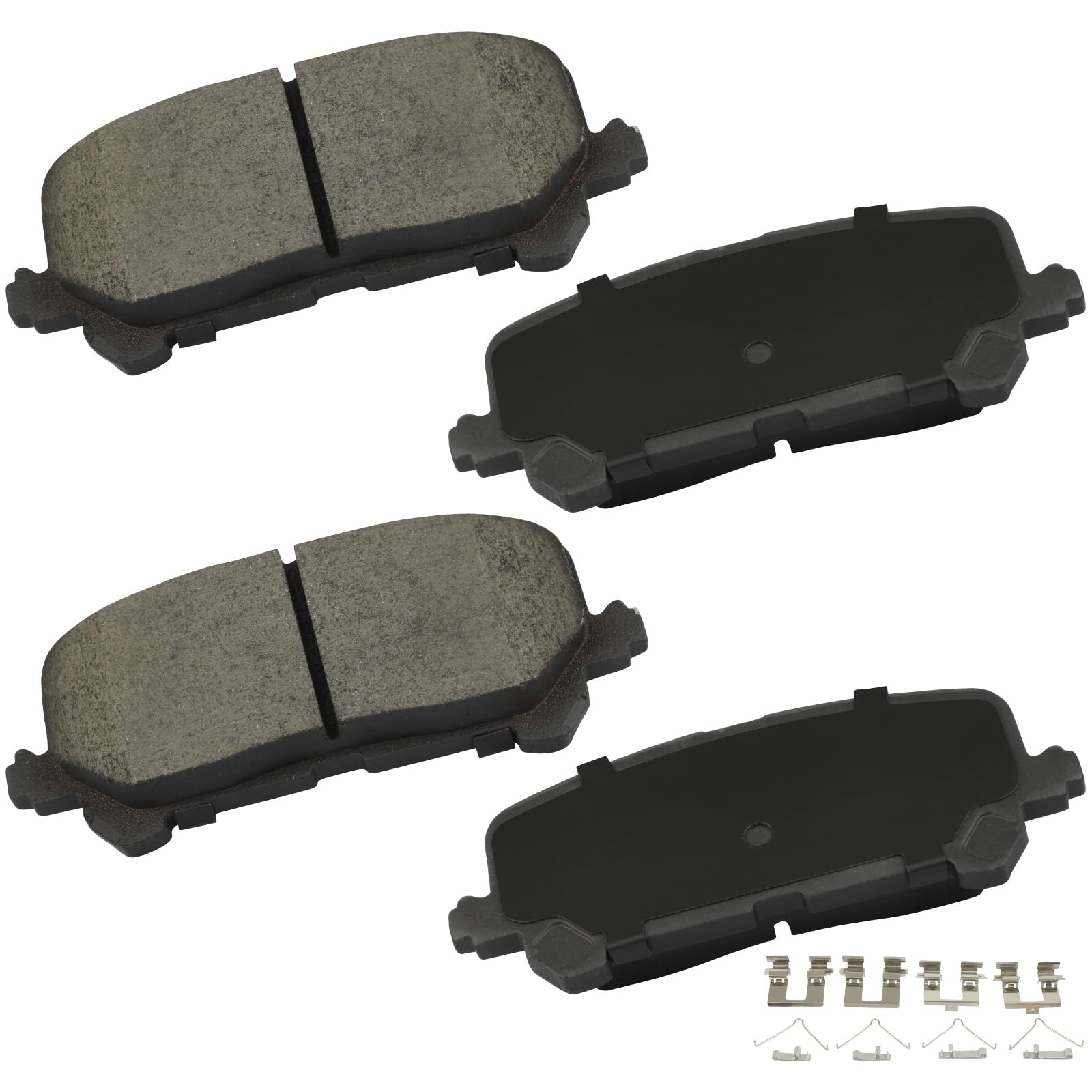 cciyu D1724 Brake Pads w/Hardware Rear Disc Brake Pad Set | Fit For Acura For MDX 2014-2016,For Honda For Passport 2019-2025,For Pilot 2016-2022,For Ridgeline 2017-2025