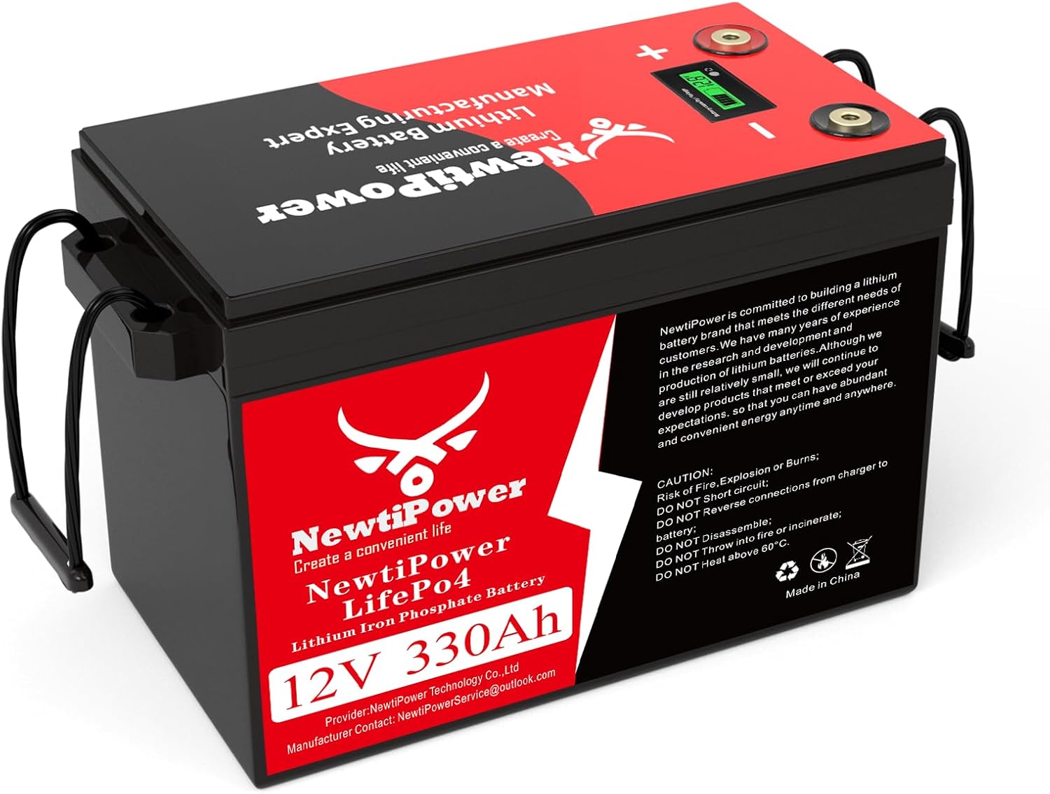 12V 330Ah Small-Volume LiFePO4 Lithium Battery,200A BMS,10000+ Deep Cycle Lithium Iron Phosphate Battery Great for Winter Power Shortage, RV, Marine and Off Grid Applications