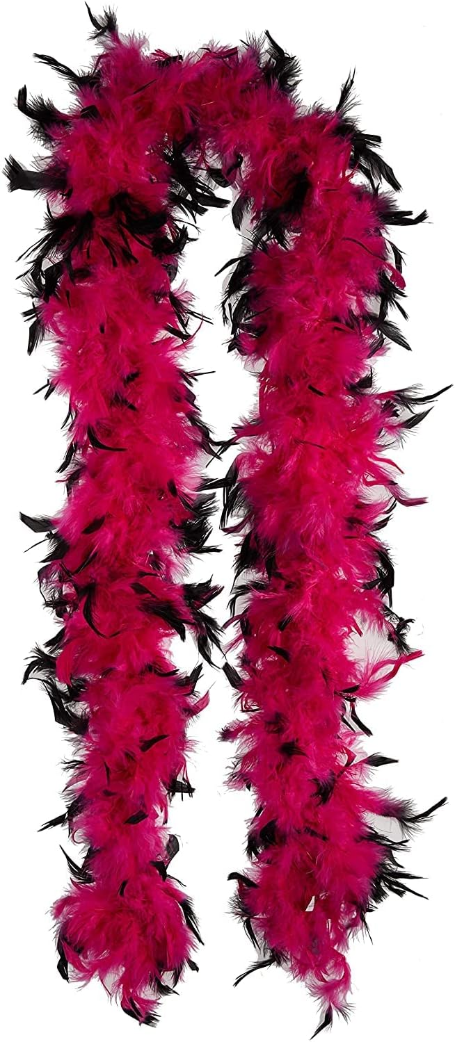 70g Pink/Black Feather Boa Costume Accessory Toys & Games