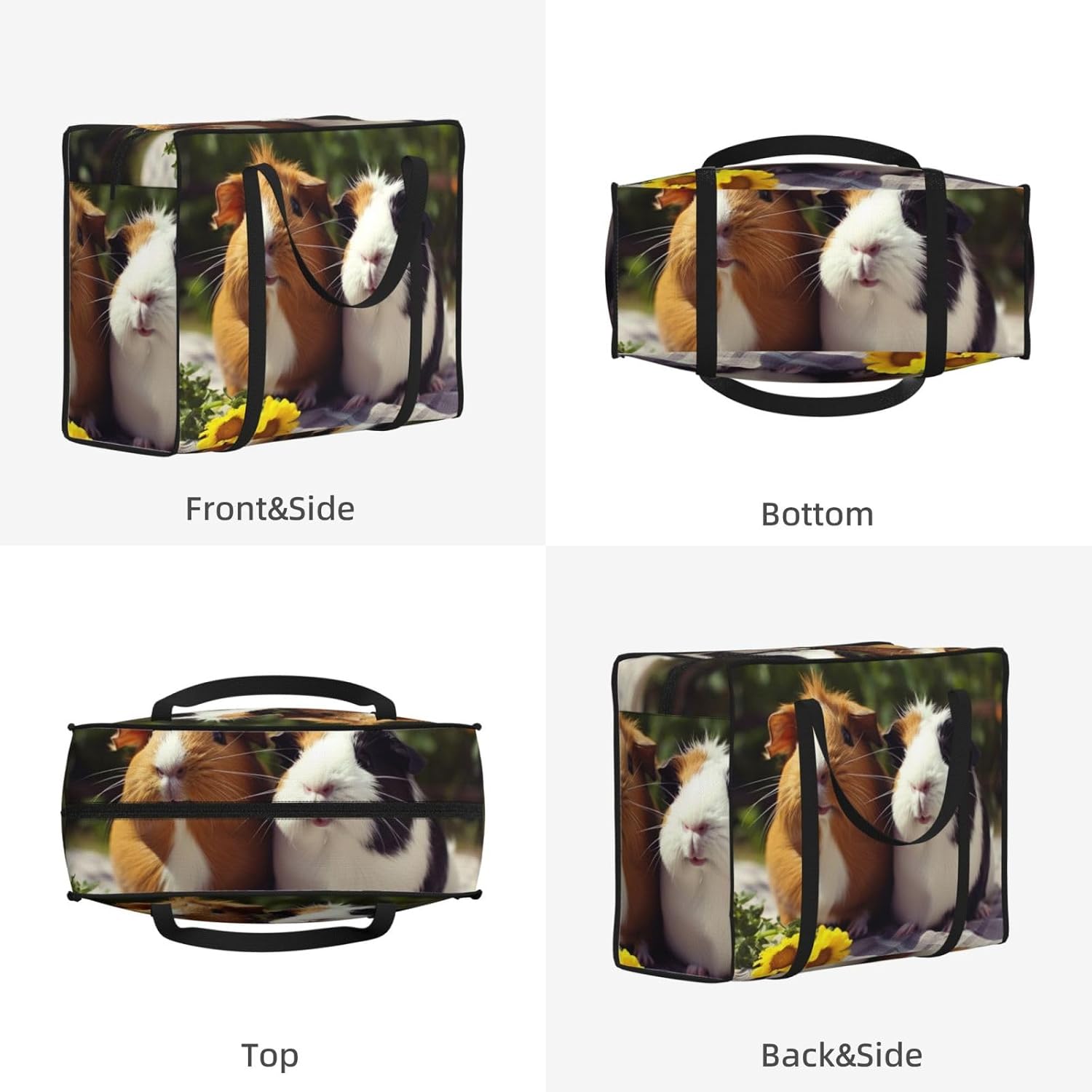 Heavy Duty Storage Tote With Zippers, Waterproof Large Moving Bags For Space Saving Guinea Pigs Funny Storage Bags For Clothes, Bedding, Laundry & Home Organization image 2