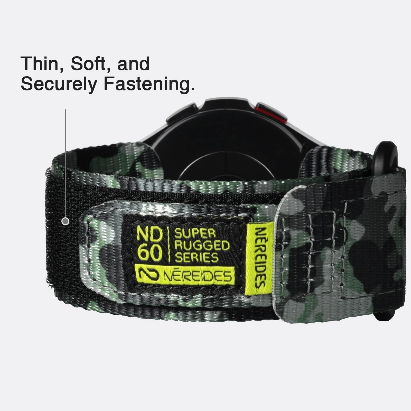Nereides Compatible con Samsung Galaxy Watch 3 de 45 mm, correa deportiva de nailon resistente con diseño de bucle tejido, correa de repuesto resistente de 22 mm