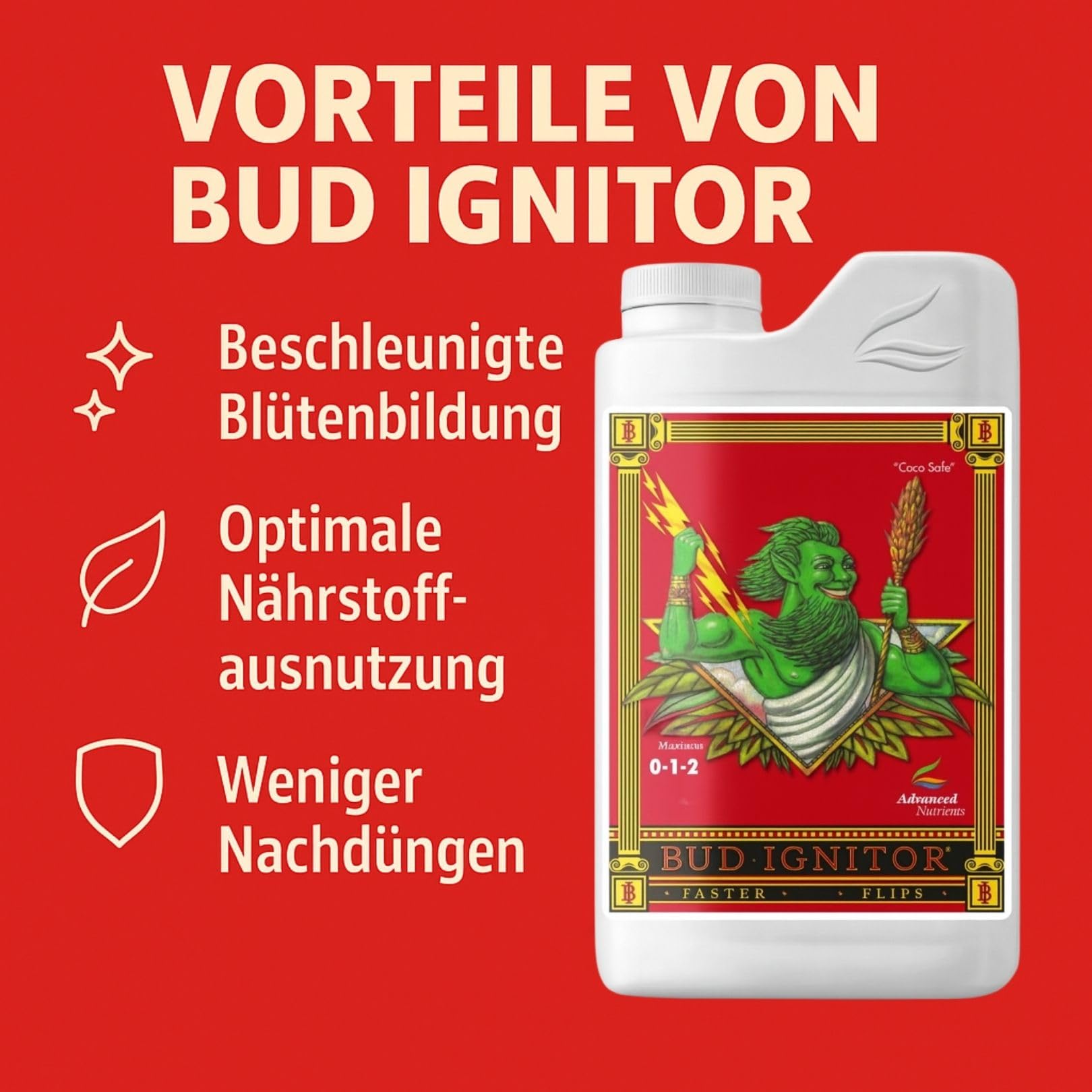 Weedness Advanced Nutrients Bud Ignitor 1 Liter - NPK Dünger Grow Anbau Indoor Erde Flüssigdünger Organischer Bio