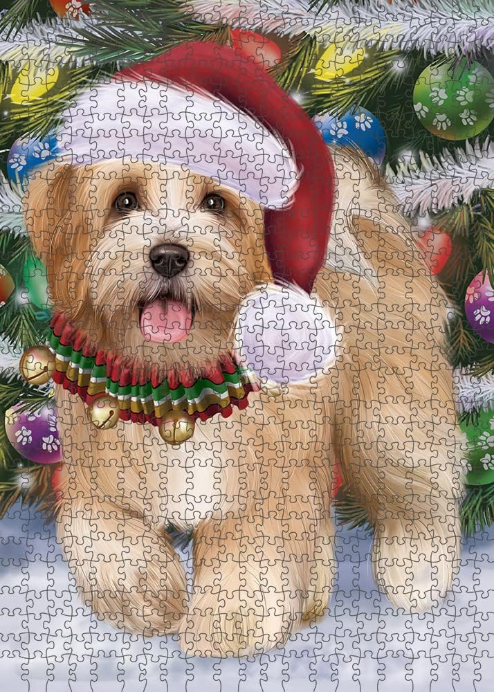 Christmas Trotting in The Snow Havanese Dog Jigsaw Puzzle for Adults - Animal Printed Interlocking Puzzle Game Artwork - Gift for Dog Lover's -1000 Pcs 29.5"x19.7", PZLE54016