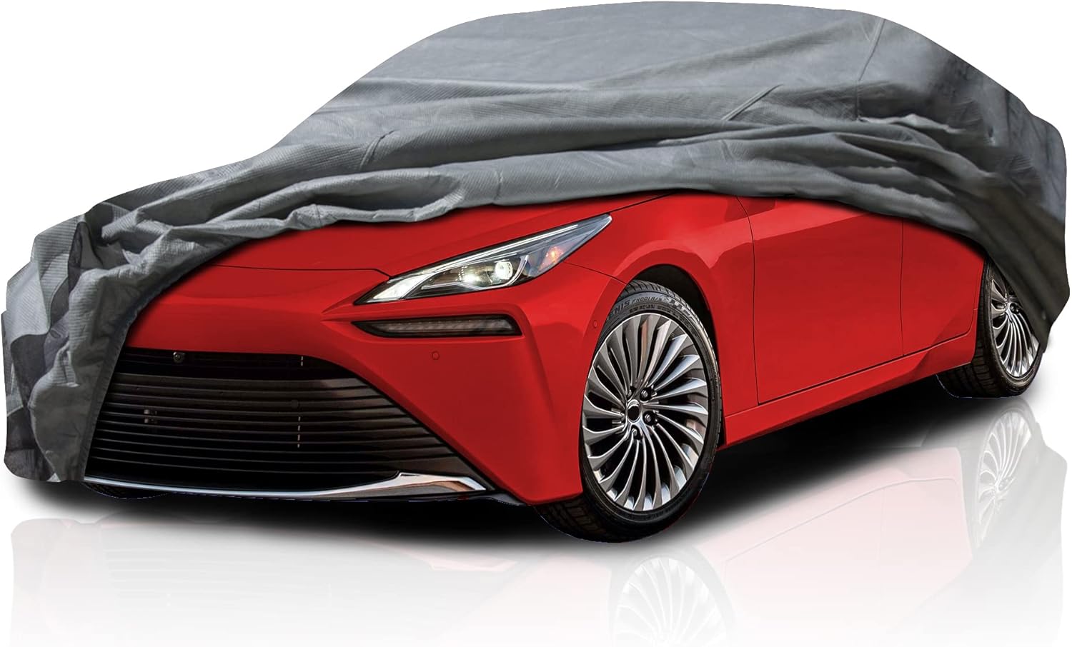 5 Layer Car Cover for Toyota Corolla 2014-2026 Sedan 4-Door Pontiac G5 Pursuit Semi Custom Fit Full Coverage All Weather Pollution, Dust, Sun, All Weather Protection