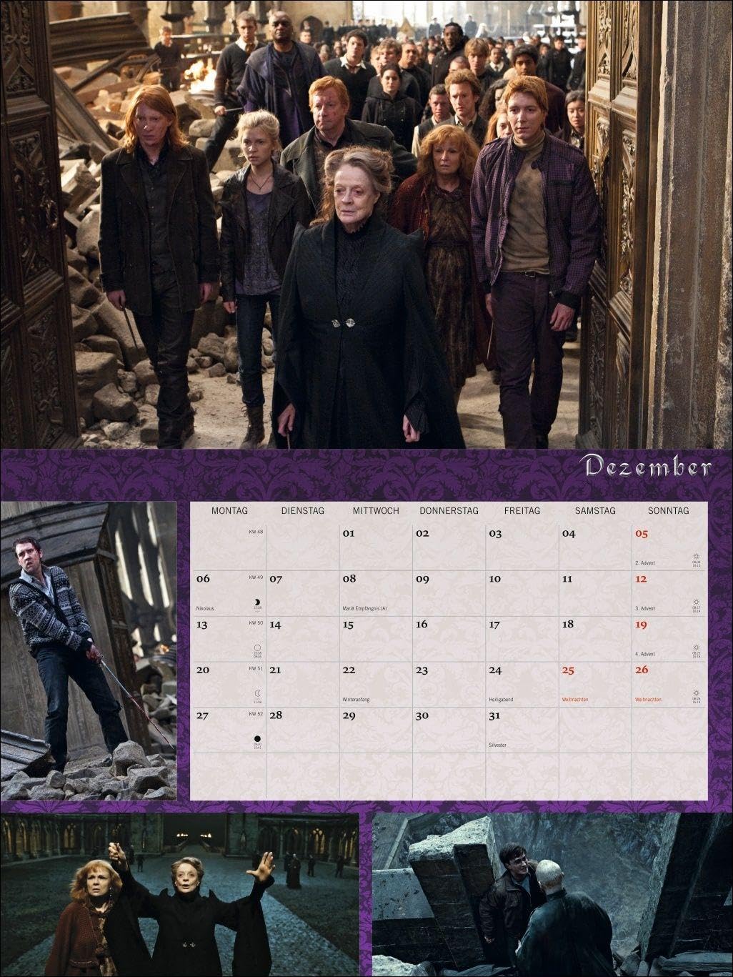 Harry Potter Broschur XL Kalender 2027: Wandkalender mit fesselnden Filmszenen aus den Harry Potter-Filmen. Broschürenkalender 2027 mit Poster zum Heraustrennen.
