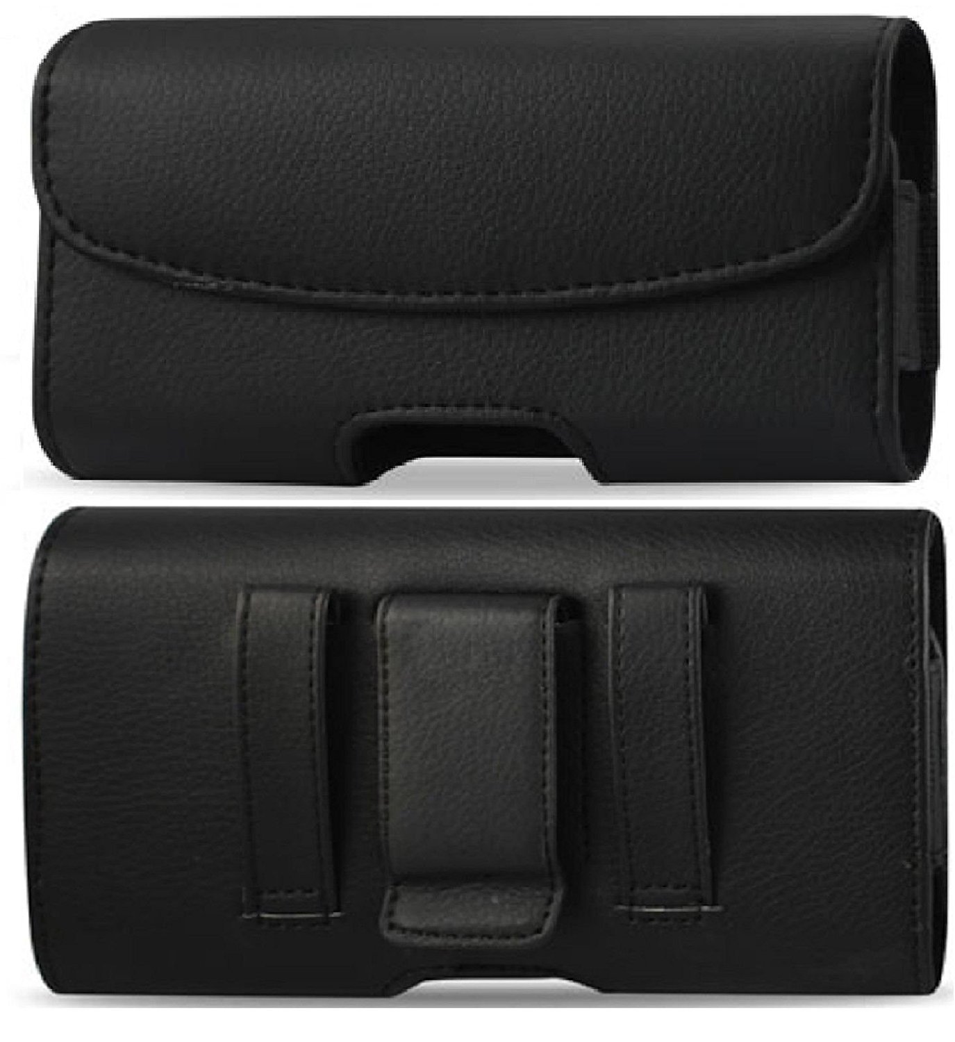 Replacement Black Leather Pouch Phones Case Belt Clip Holster for Samsung Galaxy S8 Plus 2017 6.2''