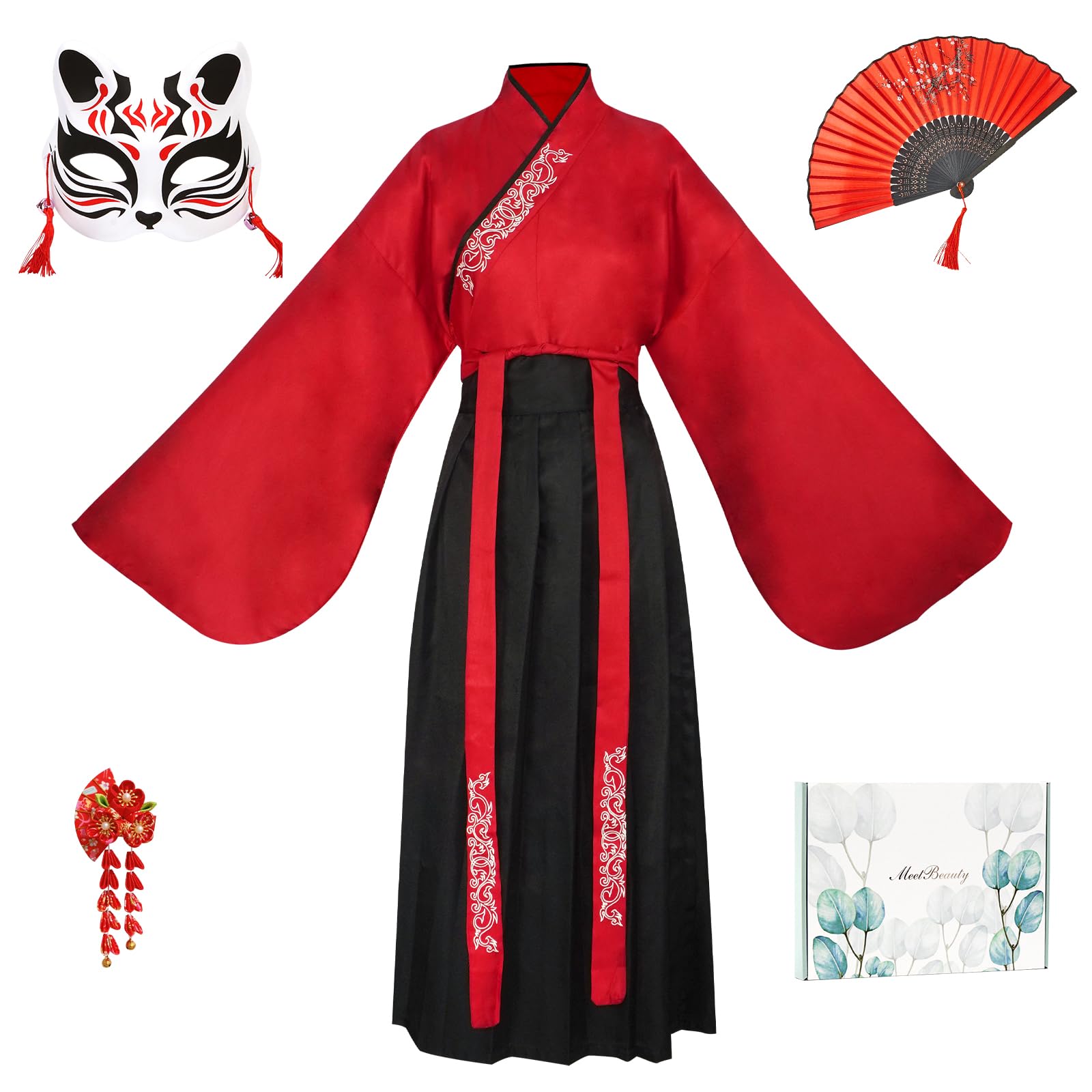 Vestito Cinese Hanfu Donna (EU 46-48),Costume Carnevale da Cinese