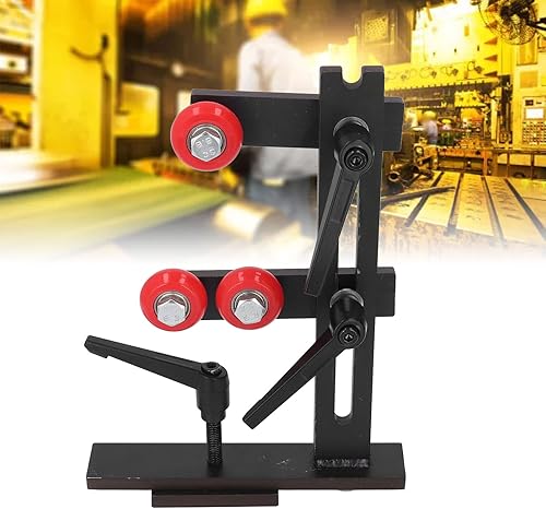 Miniatura 4 de Soporte estable para torno de madera, estable en forma de L, marco central de carpintería, soporte de herramientas de hierro fundido con 3 ruedas de