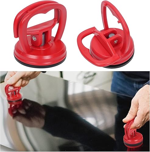 Kewucn Extractor de abolladuras para automóvil, kit de 2 extractores de abolladuras, elevador de mango, potente ventosa, kit de reparación de