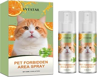 Cat Deterrent Spray 2 Pack- Natural Cat Spray Deterrent for Urine Marking & Scratching - Eco Friendly, Safe to Use Around Children, Pets, Furniture and Fabric, Works Indoor & Outdoor 1