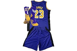 Los Angeles Lakers Official LeBron James Youth Basketball Jersey Set - Purple Gold