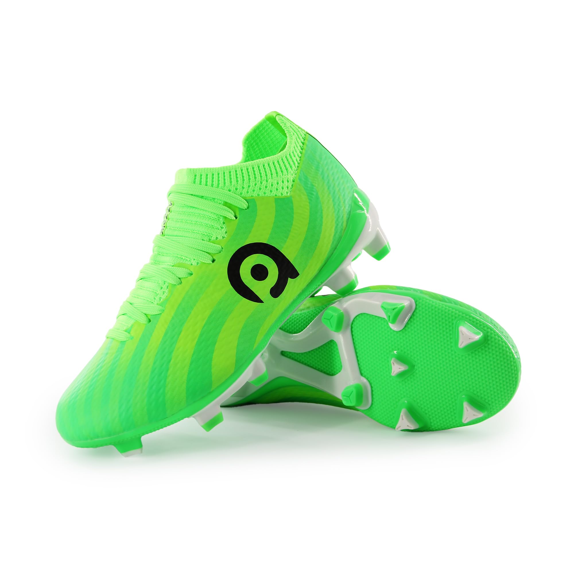 Football Shoes for Boys Soccer Cleats for Girls Youth Outdoor Training Shoe Lightweight Baseball for Big Kid Size 2 Color Green