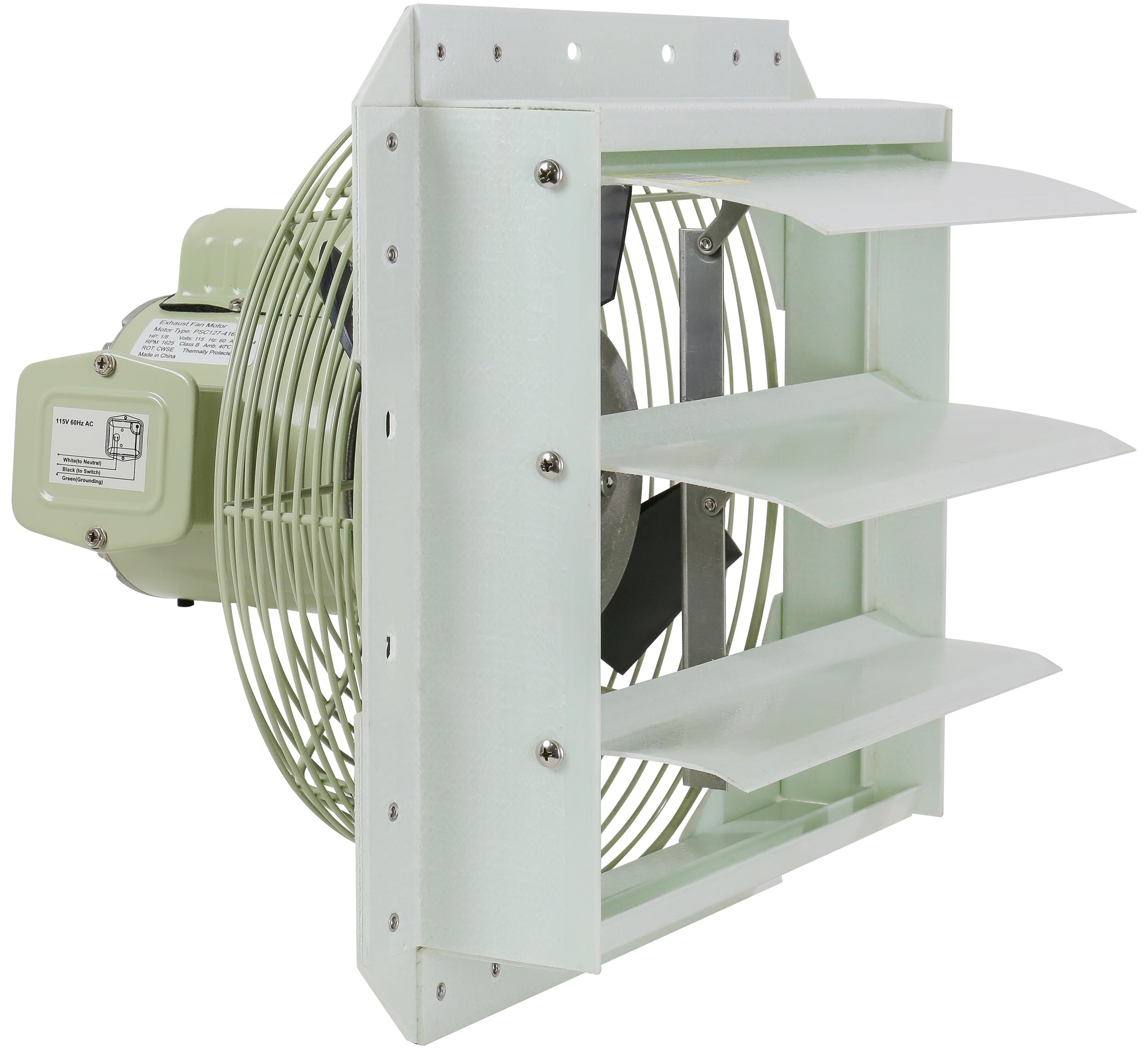iLiving 12-Inch Corrosion Resistance Shutter Exhaust Fan, Single Speed