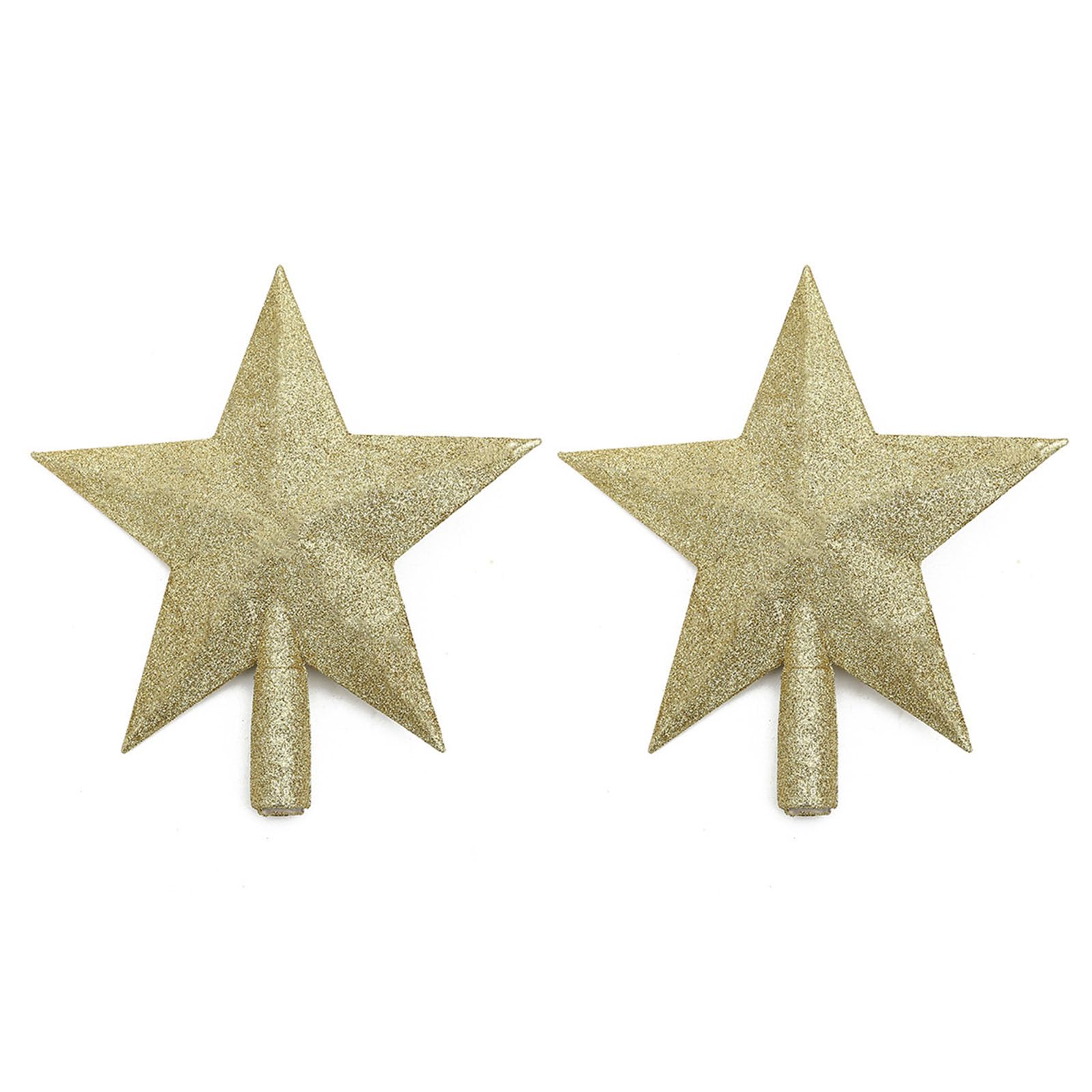 Lerpwige 2Pieces Star Christmas Tree Toppers Decoration Eye Catching Toppers Set For Elegant Adornment Sparkling