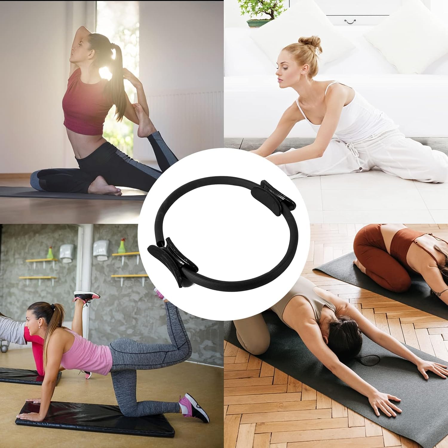 Anello fitness per pilates, per donne e uomini, cerchio per addome, gambe, glutei, pilates, riformatore, pilates, principianti, utenti avanzati, allenamento del pavimento pelvico, ideale per