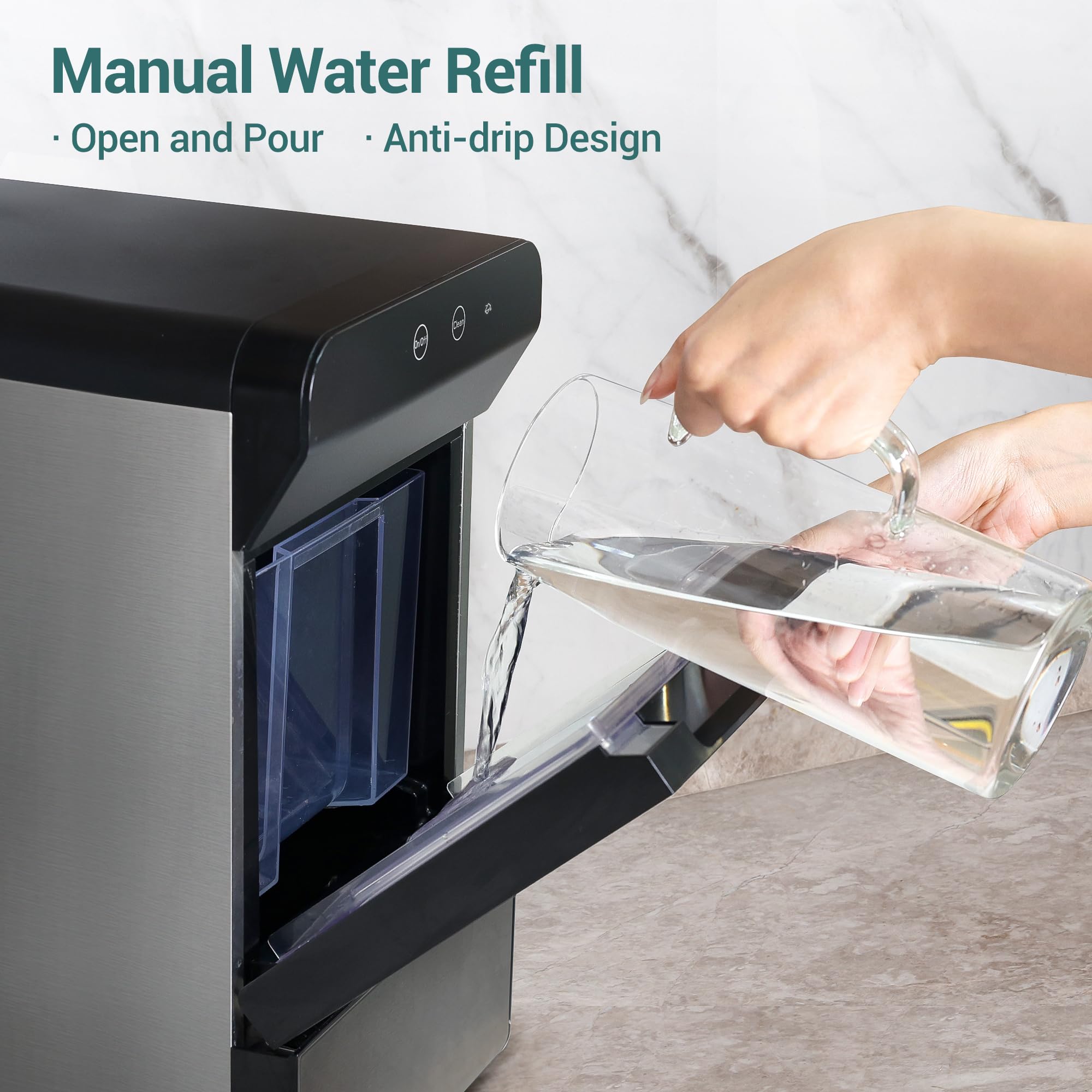 Gevi Household V2.0 Countertop Nugget Ice Maker with Viewing Window