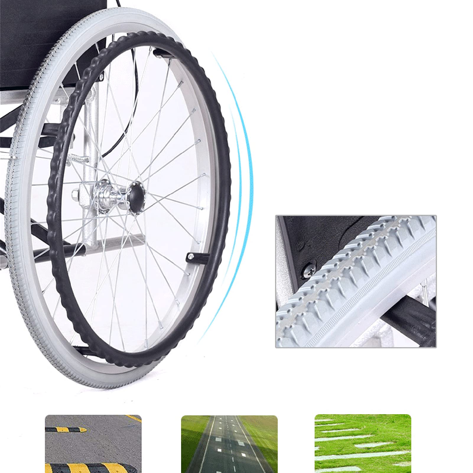 Lekkie wózki inwalidzkie, samobieżne lekkie aluminium ze składaną ramą, ergonomiczny, ultralekki wózek inwalidzki, dla osób upośledzonych fizycznie, niepełnos(