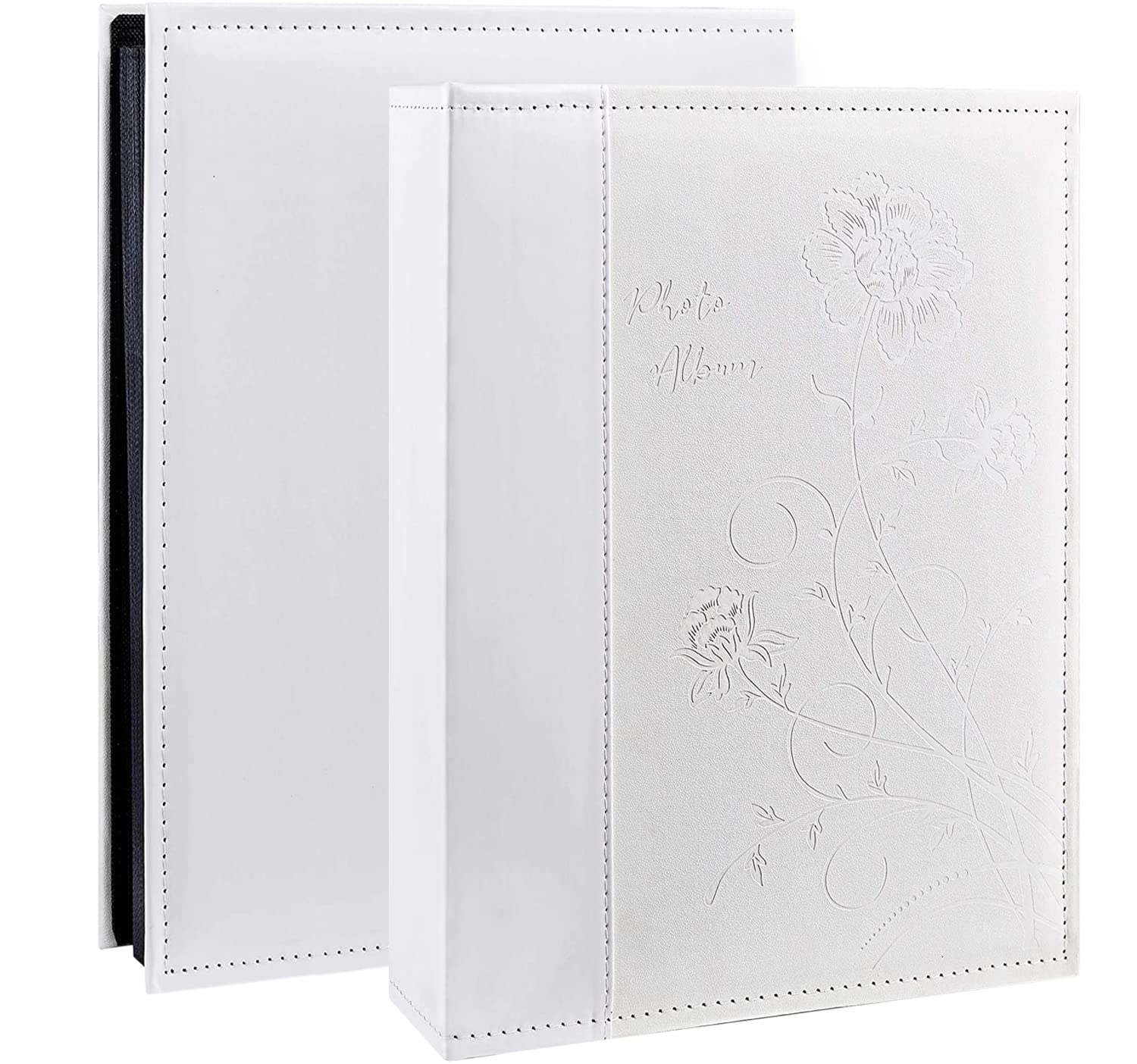 Artmag Fotoalbum 10,2 x 15,2 cm, 300 Fotos, extra großes Fassungsvermögen, Ledereinband, Hochzeit, Familie, Fotoalben für 300 horizontale 10,2 x 15,2 cm (weiß)