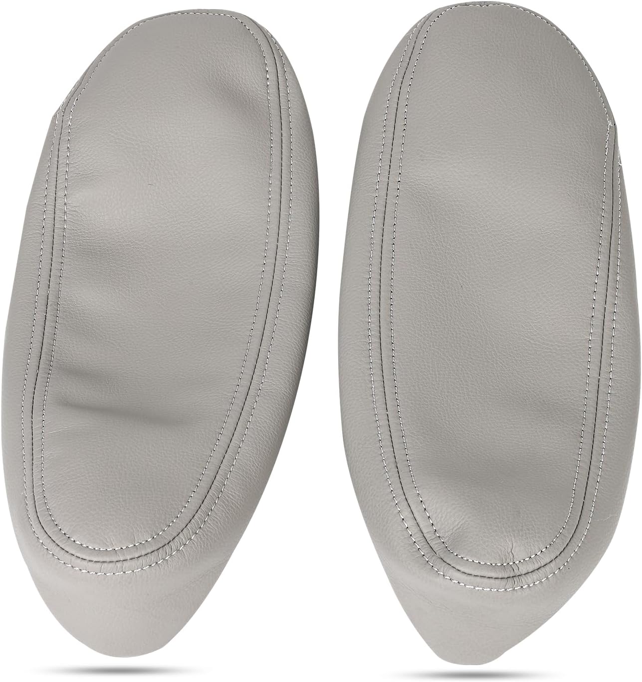 SCITOO Auto Gray Seat Armrest Covers Real Leather Replacement Fit For 2001-2007 For Toyota Sequoia Size 10x13
