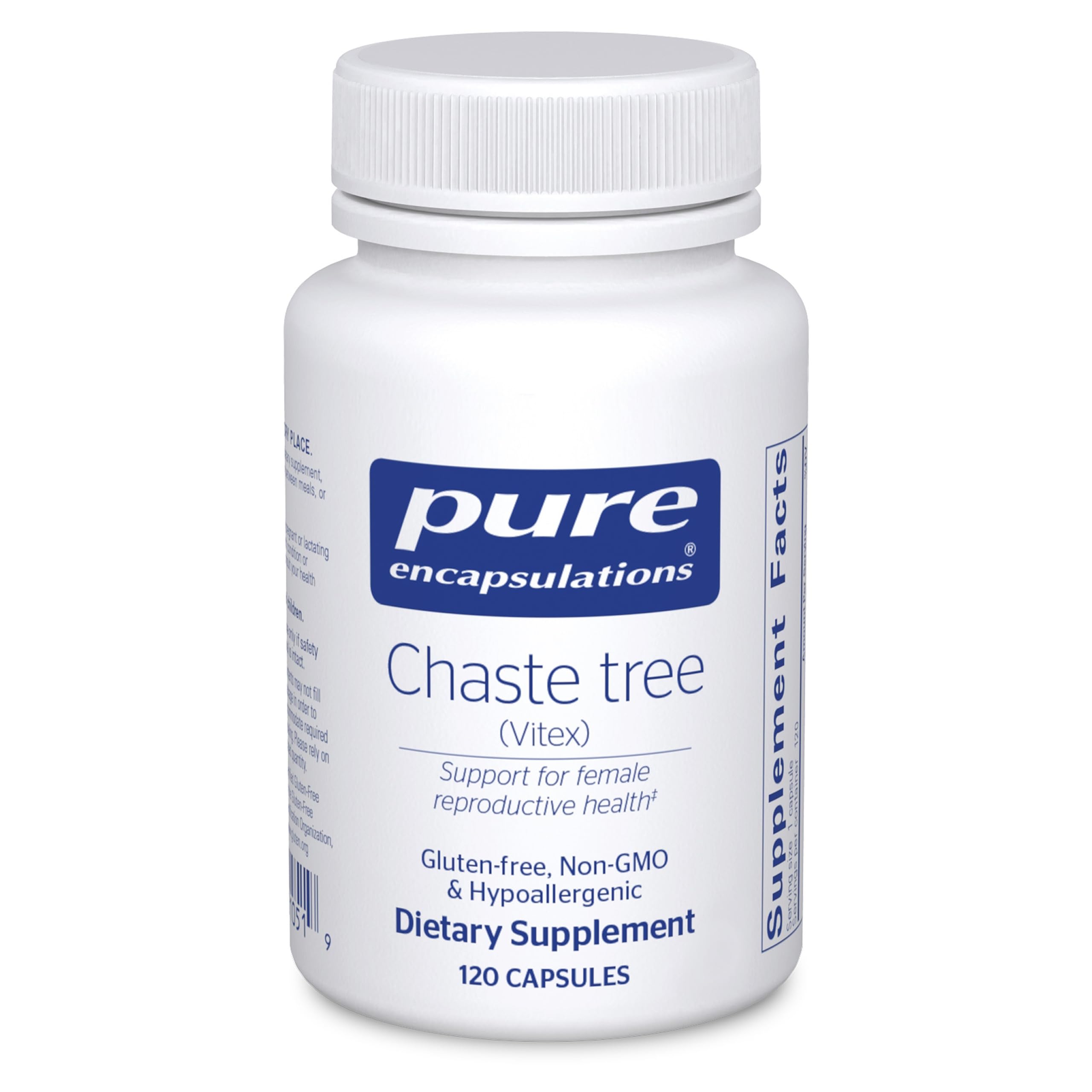 Pure Encapsulations Chaste Tree (Vitex) - Supports Menstrual Cycle Regularity - for Breast Comfort* - Women's Supplement - Hormonal Balance Support - Non-GMO & Vegan - 120 Capsules