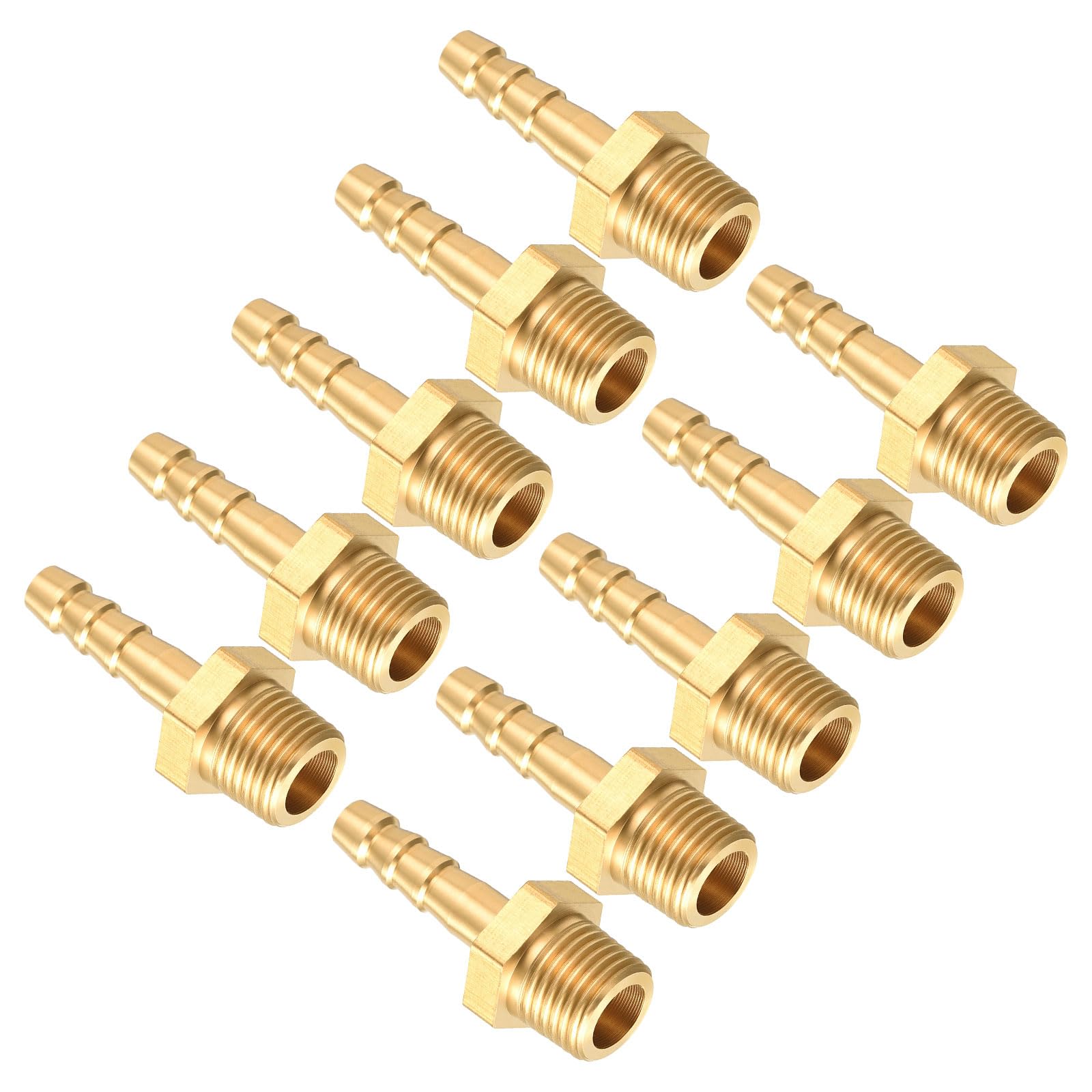 Kozelo 10pcs Brass Hose Barb Fittings 6mm Hose Barb to M10x1 Male โ image 1