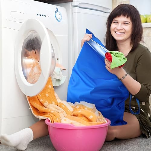 Miniatura 6 de 2 bolsas de lavandería de viaje grandes, lavables, impermeables, para húmedos, secas, grandes, para ropa sucia, bolsa de entrenamiento para