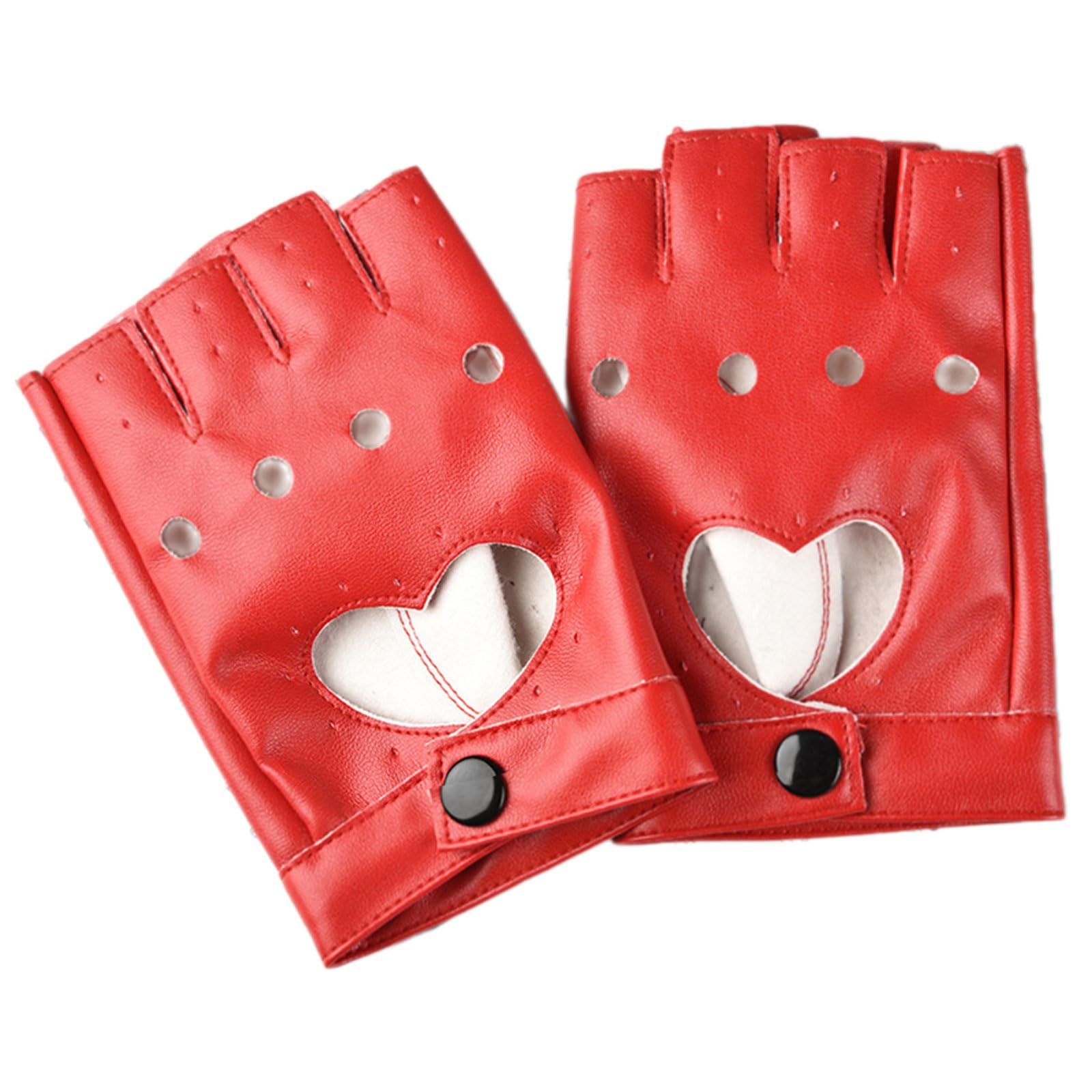 MICFENY Breathable Fingerless Gloves Punk Design With Detail Soft Lining Fashion Rock Outfit Accessory