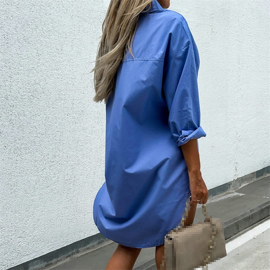 Dninmim Primavera Autunno Fidanzato Bianco Allentato Camicia Oversize Tasca Casual Button Top