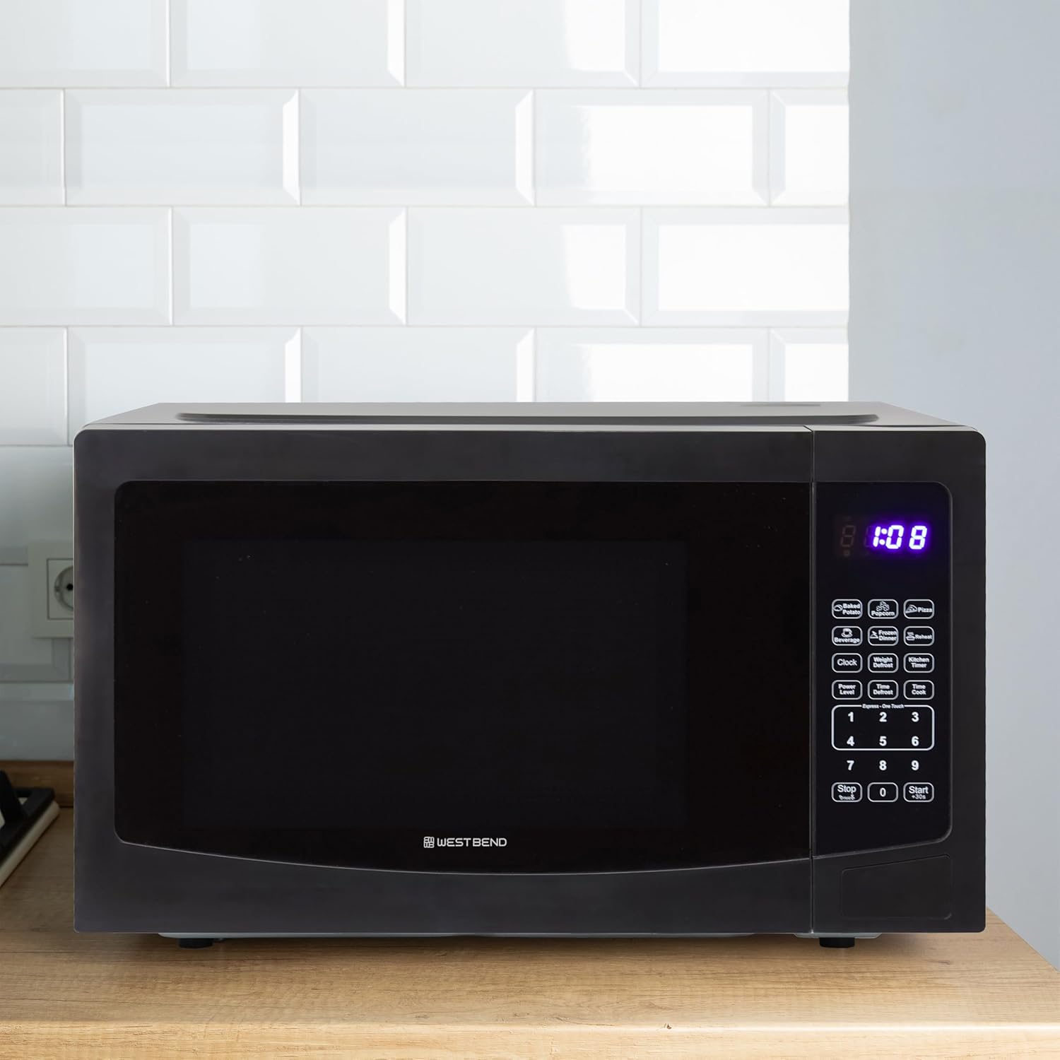 West Bend Microwave Oven, 1.1 cu. ft. Capacity, in Black (WBMW110B)